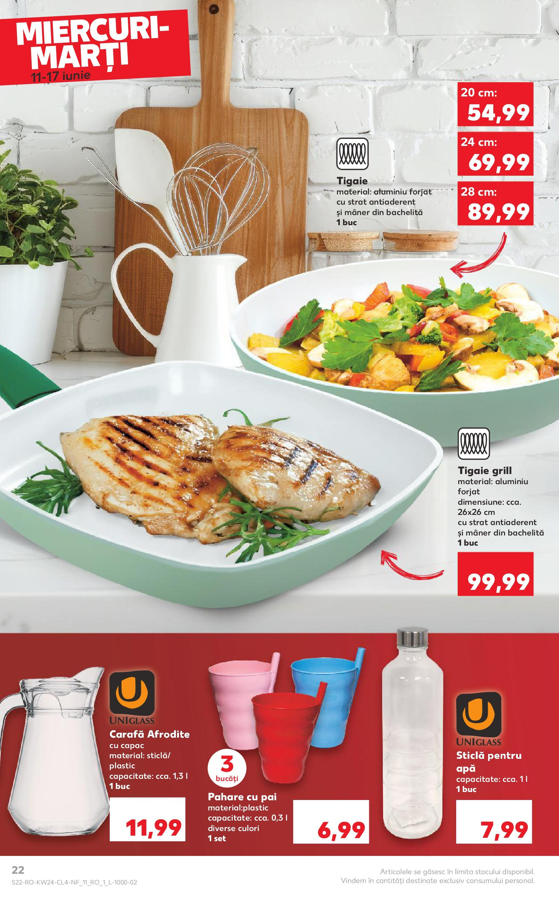 Catalog Kaufland 10 - 16 Iunie 2025 | Pagina 22 | Produse: Pahare, Tigaie, Grill, Mâner