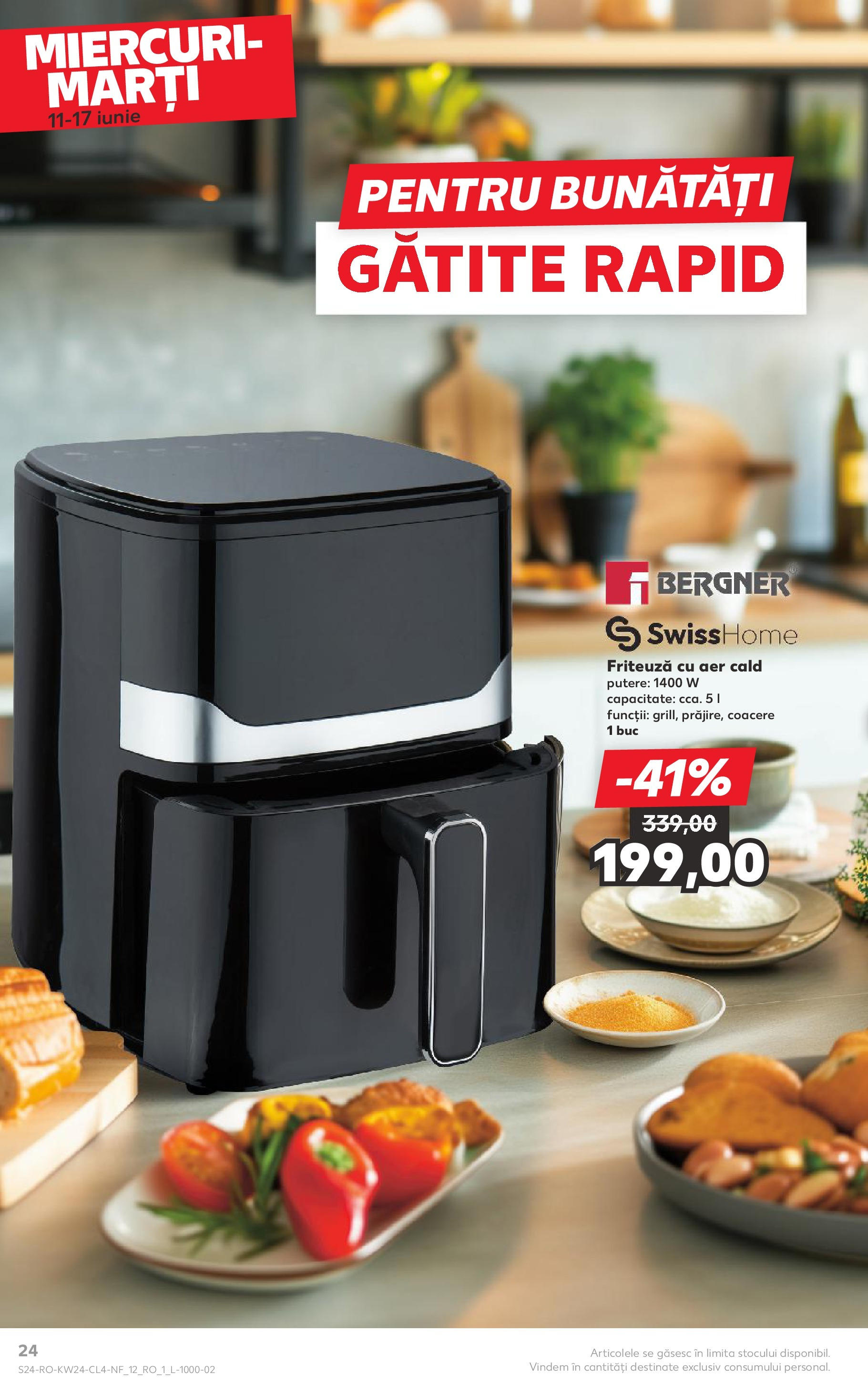 Catalog Kaufland 10 - 16 Iunie 2025 | Pagina 24 | Produse: Ginseng, Friteuză