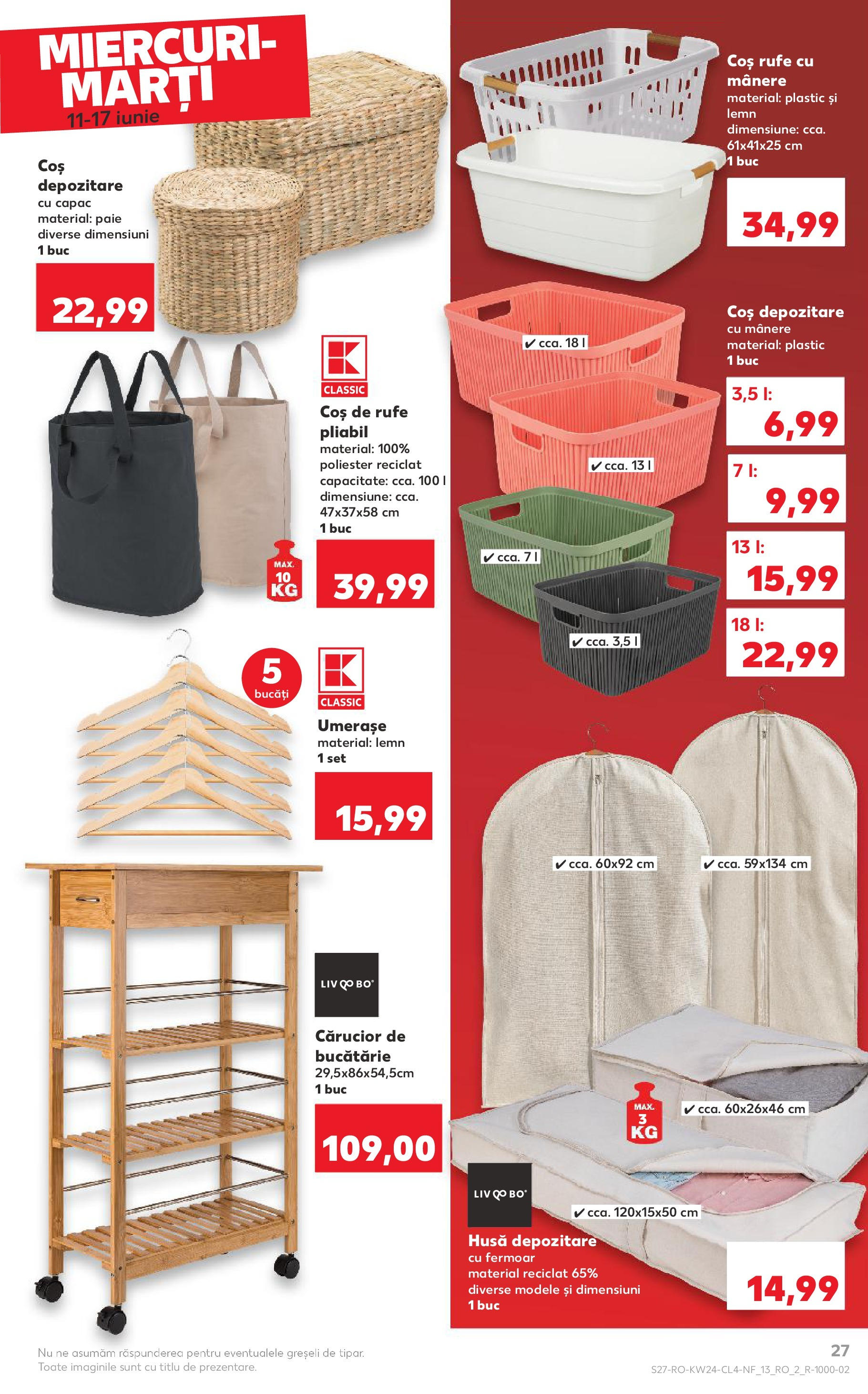 Catalog Kaufland 10 - 16 Iunie 2025 | Pagina 27 | Produse: Coș, Bucătărie, Coș De Rufe