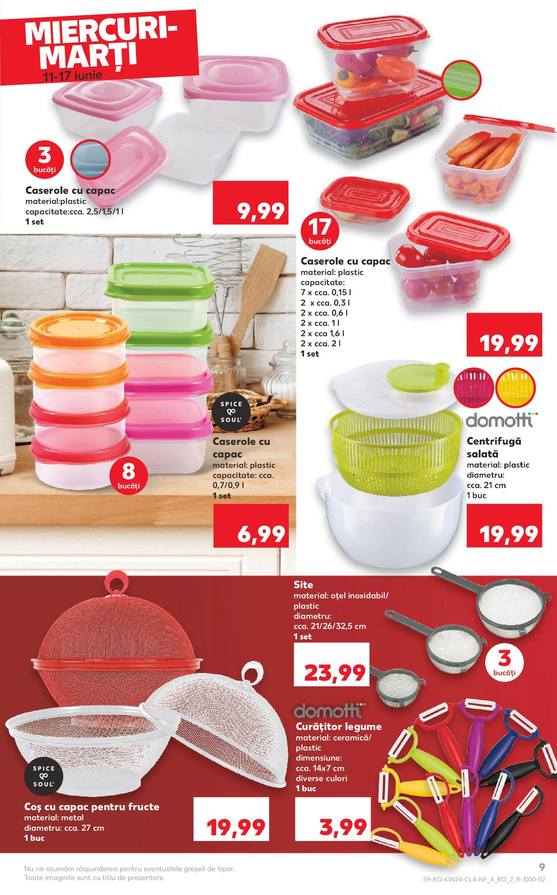 Catalog Kaufland 10 - 16 Iunie 2025 | Pagina 9 | Produse: Caserole, Coș, Legume, Fructe