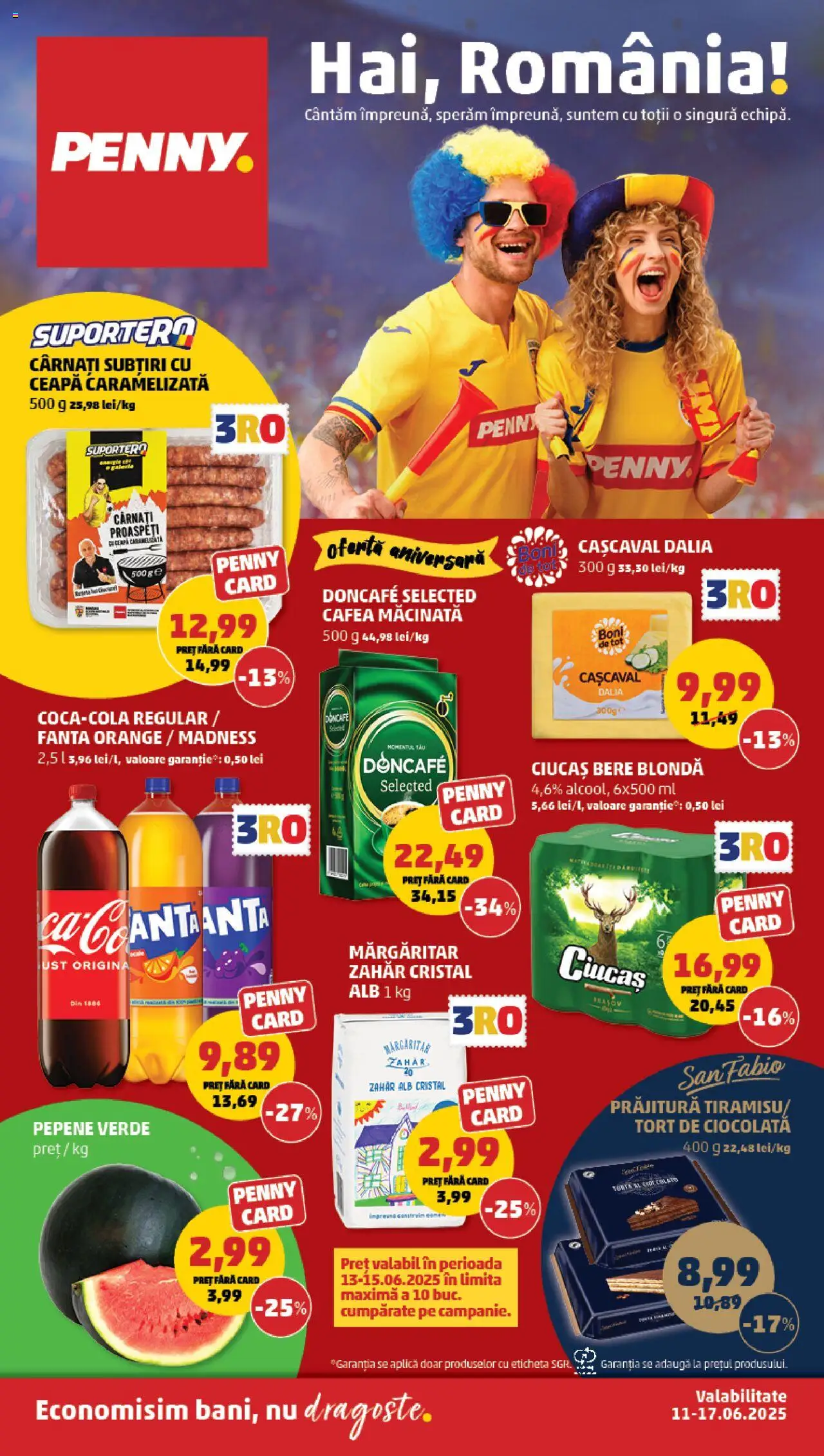 Catalog PENNY Market 11 - 16 Iunie 2025 | Pagina 1 | Produse: Cașcaval, Cafea, Bere, Zahăr