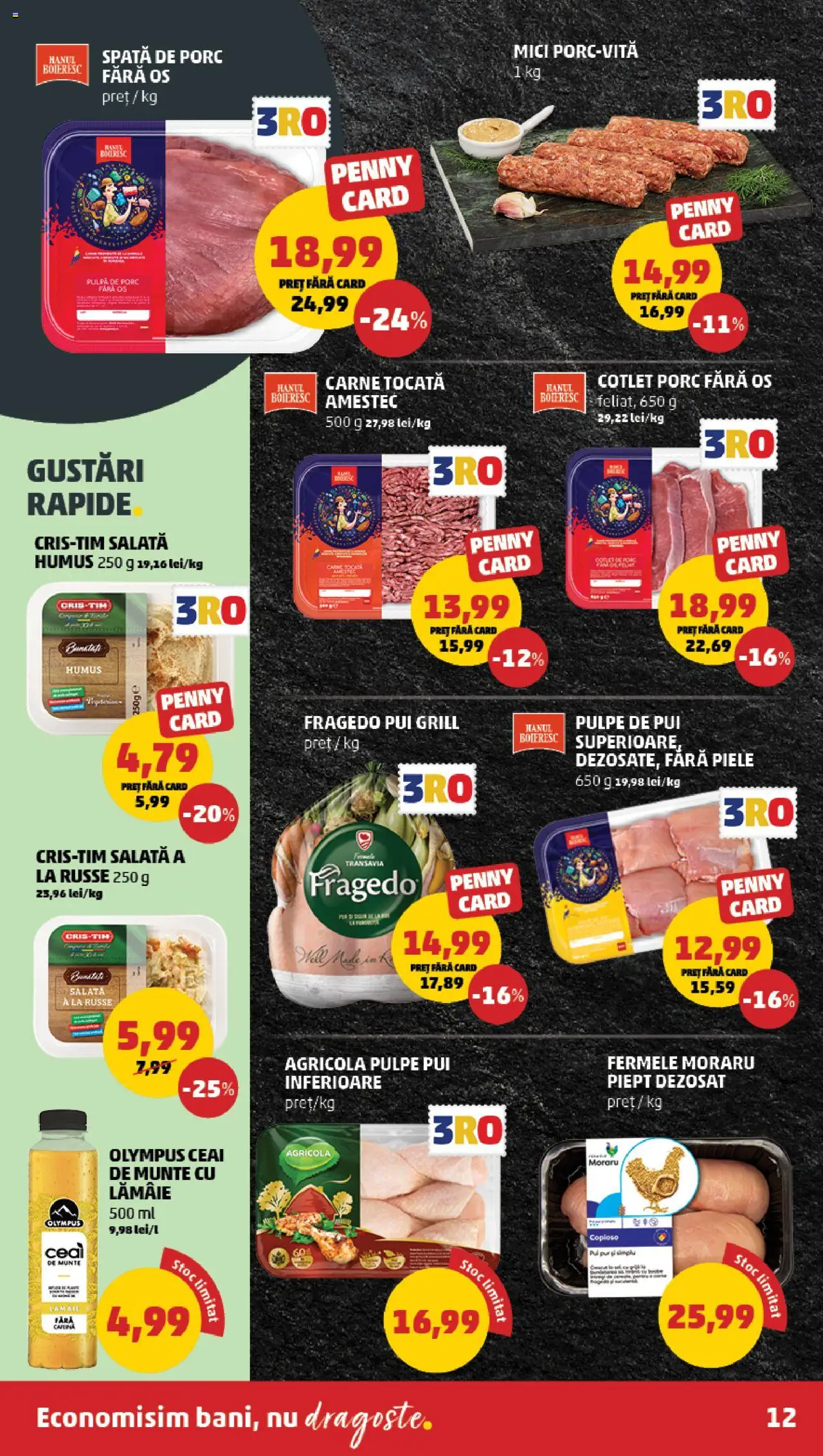 Catalog PENNY Market 11 - 16 Iunie 2025 | Pagina 12 | Produse: Grill, Cotlet porc, Salată, Humus