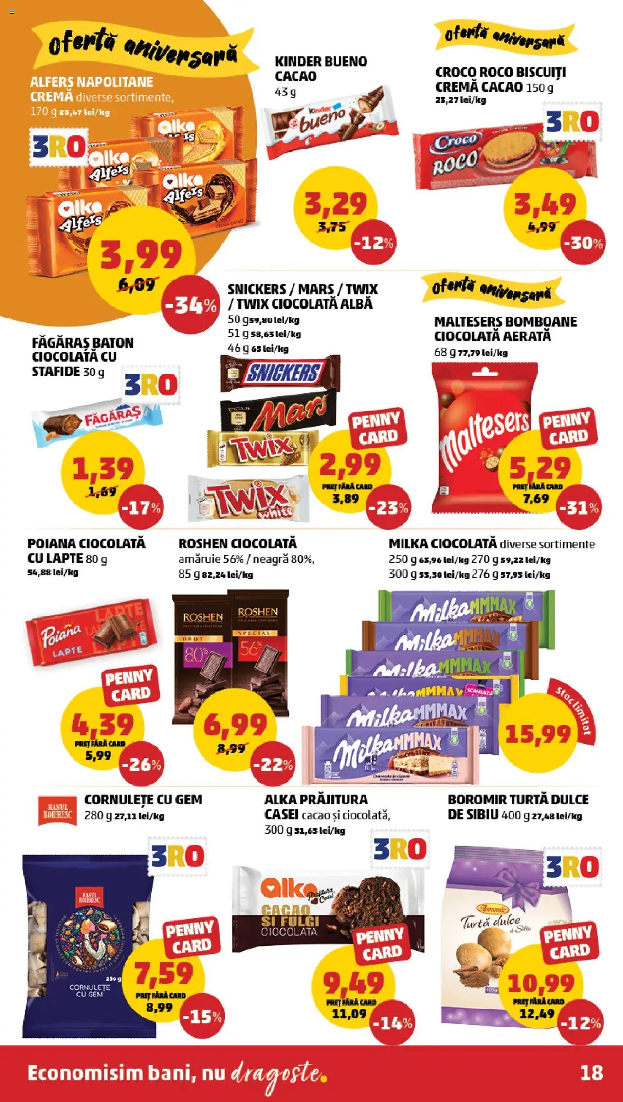 Catalog PENNY Market 11 - 16 Iunie 2025 | Pagina 18 | Produse: Prăjitură, Bomboane, Cornulețe, Cacao