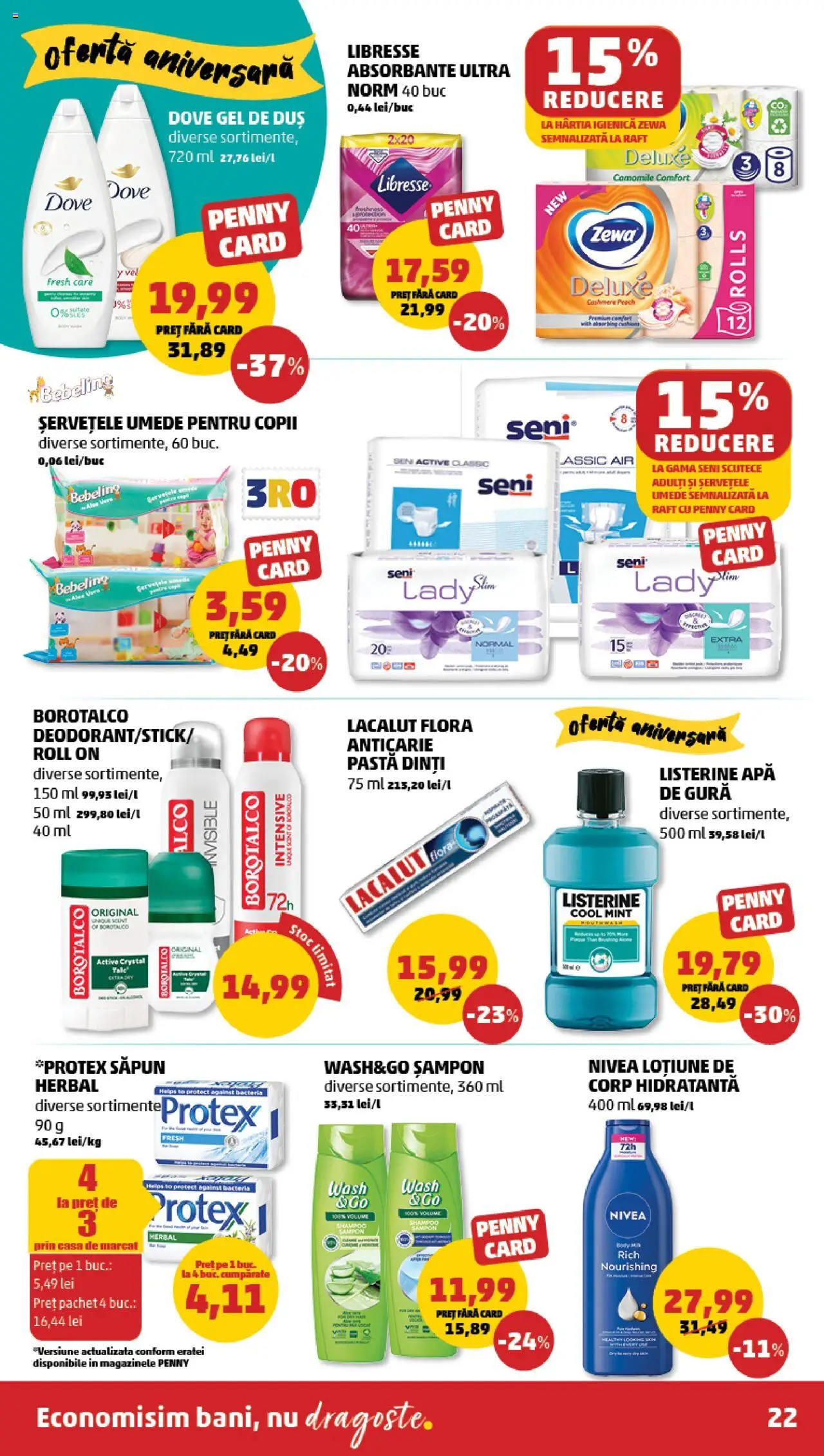 Catalog PENNY Market 11 - 16 Iunie 2025 | Pagina 22 | Produse: Raft, Săpun, Șervețele umede, Absorbante
