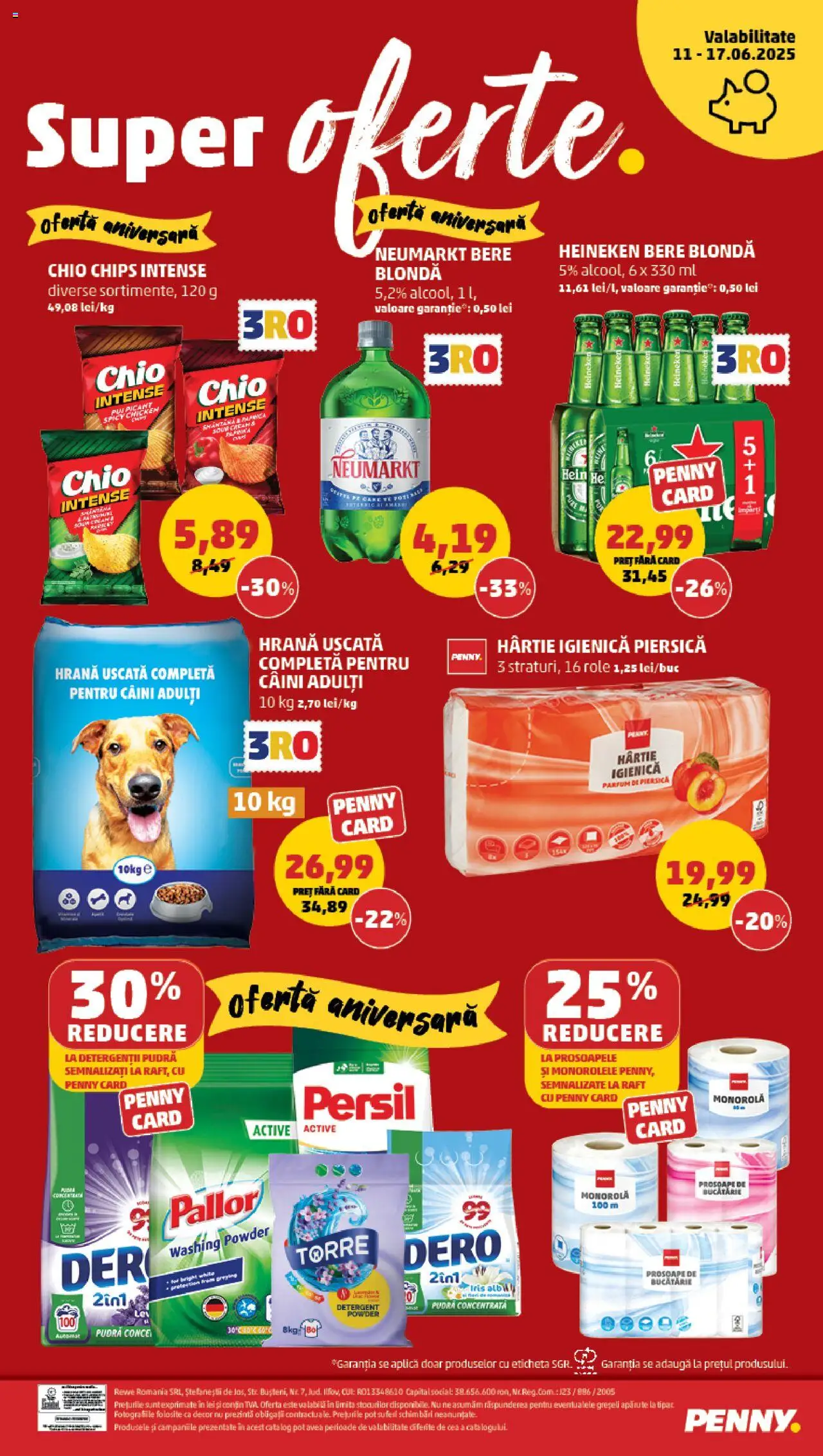 Catalog PENNY Market 11 - 16 Iunie 2025 | Pagina 24 | Produse: Prosoape de bucătărie, Role, Pudră, Bere