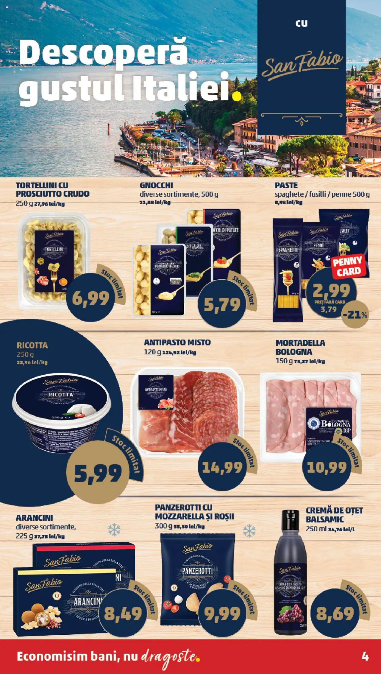 Catalog PENNY Market 11 - 16 Iunie 2025 | Pagina 4 | Produse: Mozzarella, Oțet, Roșii, Paste