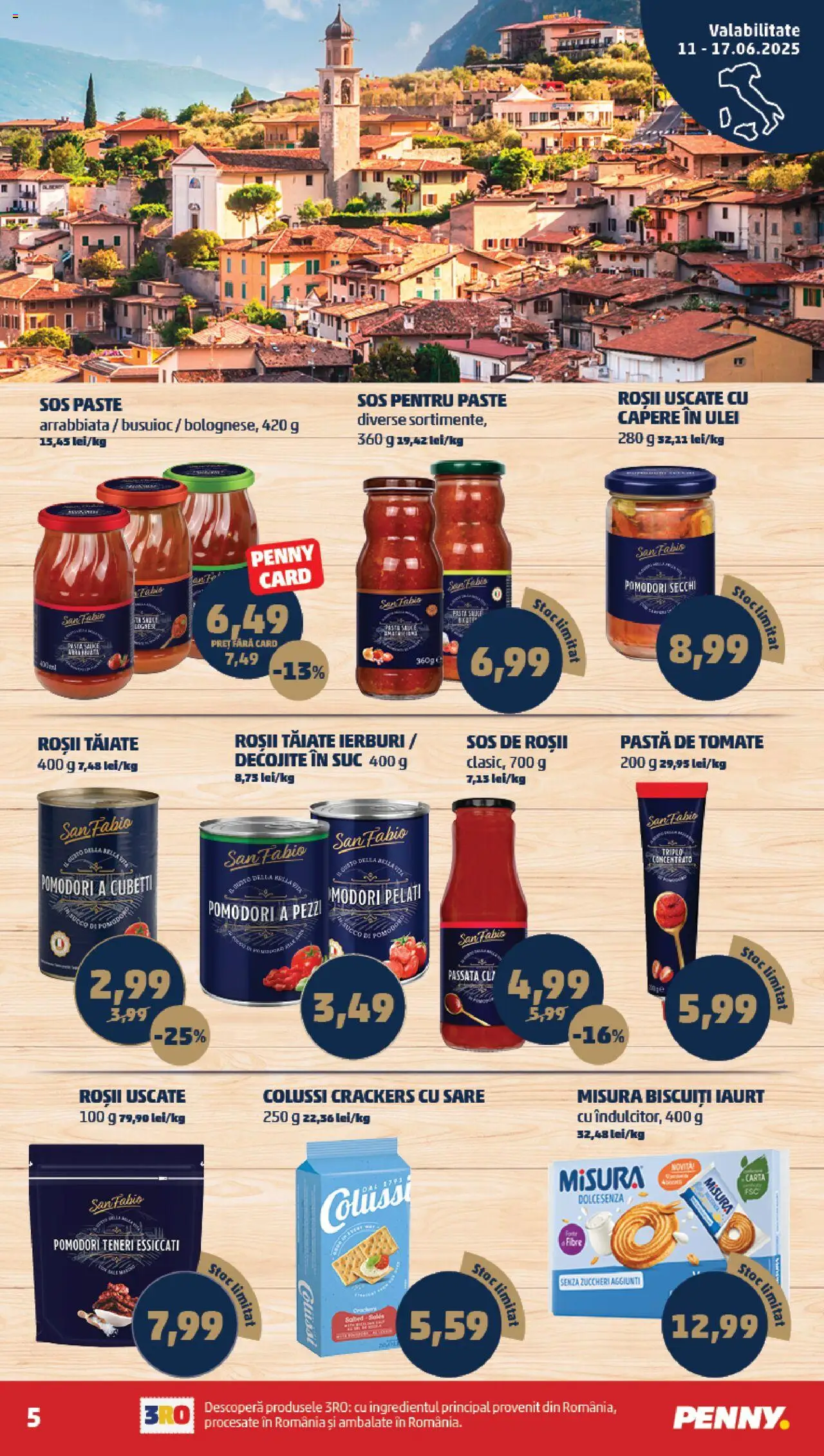 Catalog PENNY Market 11 - 16 Iunie 2025 | Pagina 5 | Produse: Iaurt, Pastă de tomate, Paste, Biscuiți