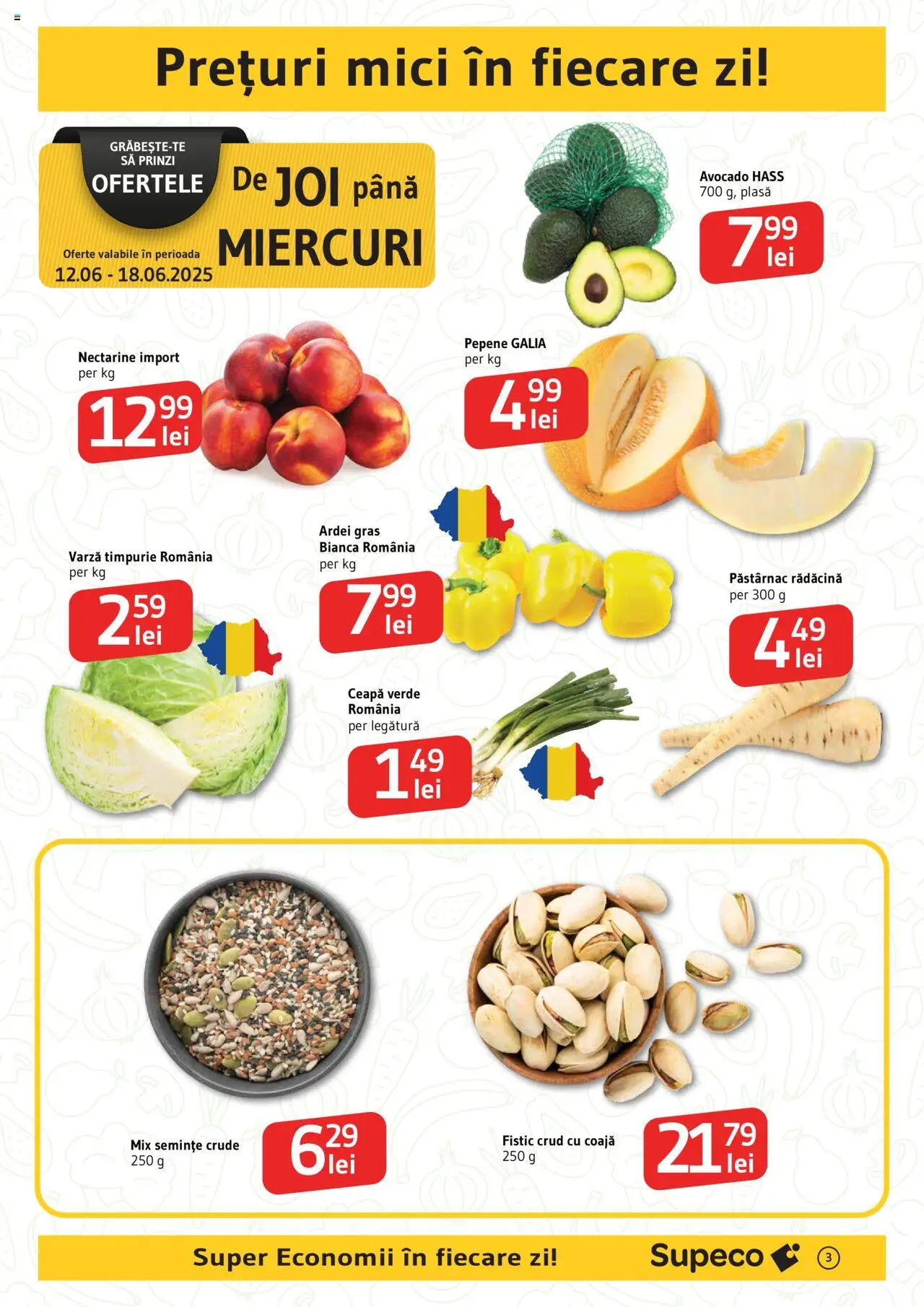 Catalog Supeco 12 - 24 Iunie 2025 | Pagina 3 | Produse: Varză, Ardei, Semințe, Fistic