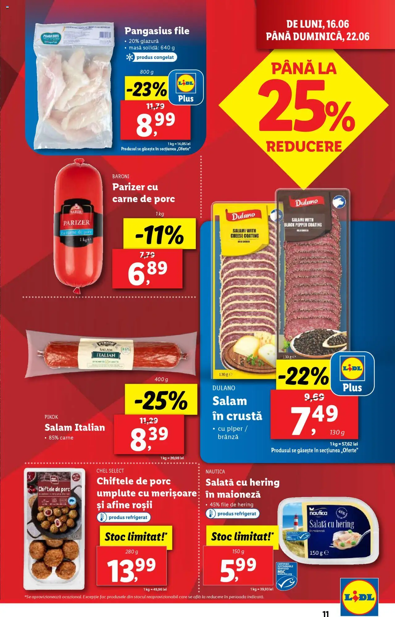Catalog LIDL 16 - 21 Iunie 2025 | Pagina 11 | Produse: Masă, Parizer, Salată, Çocuk sutyeni