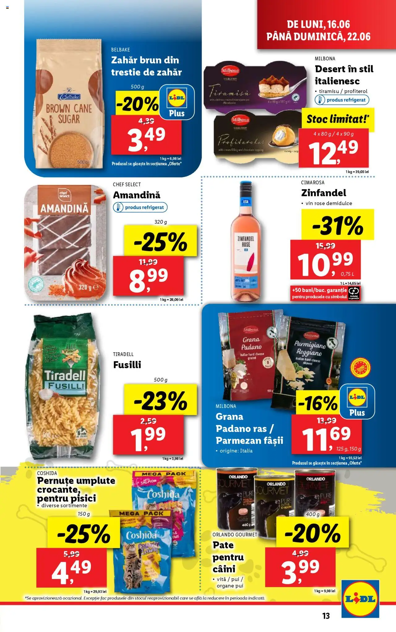 Catalog LIDL 16 - 21 Iunie 2025 | Pagina 13 | Produse: Hacıyatmaz Kedi Oyuncağı, Pate, Amandină, Vin