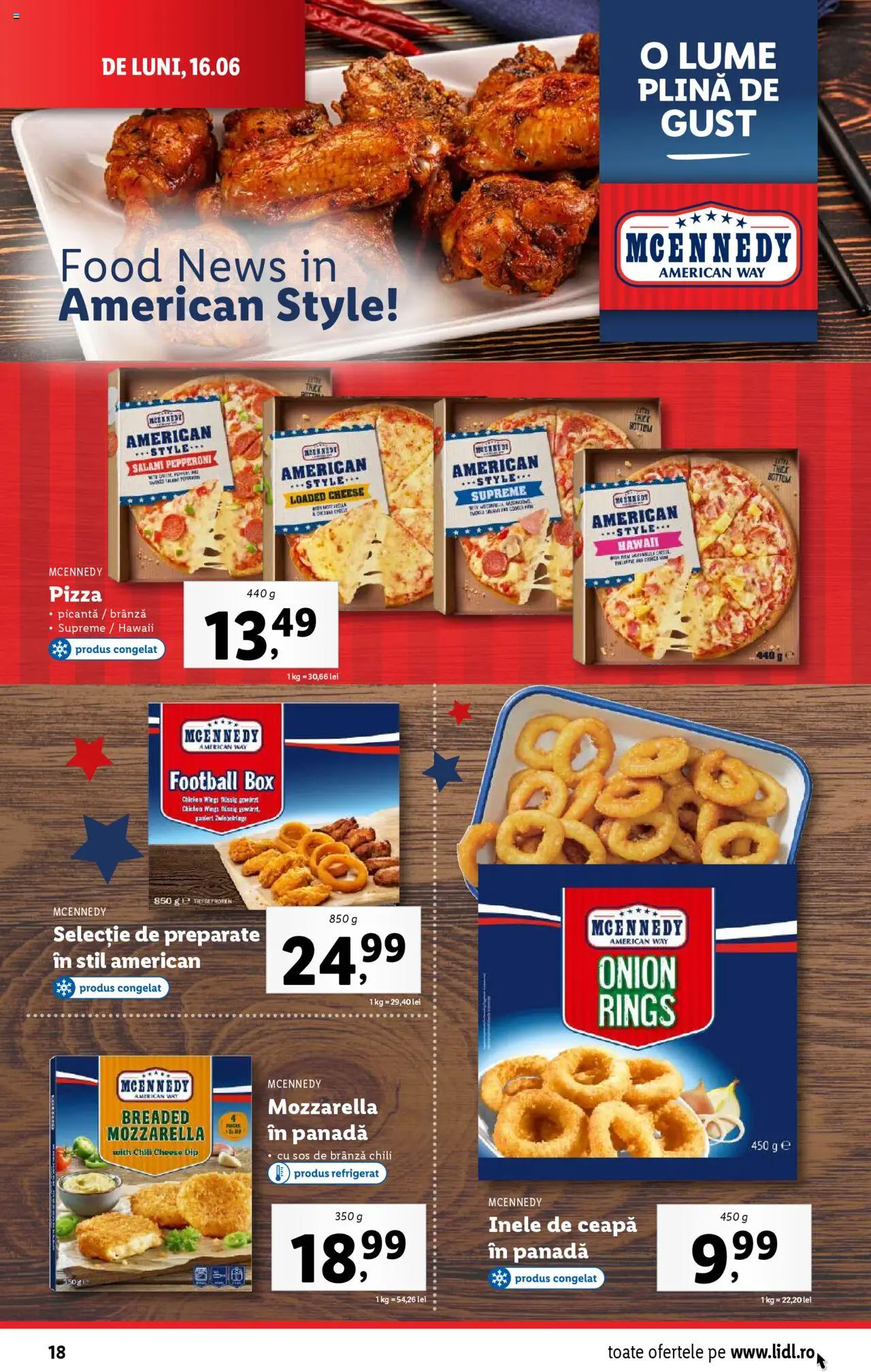 Catalog LIDL 16 - 21 Iunie 2025 | Pagina 18 | Produse: Mozzarella, Brânză, Pizza, Ceapă