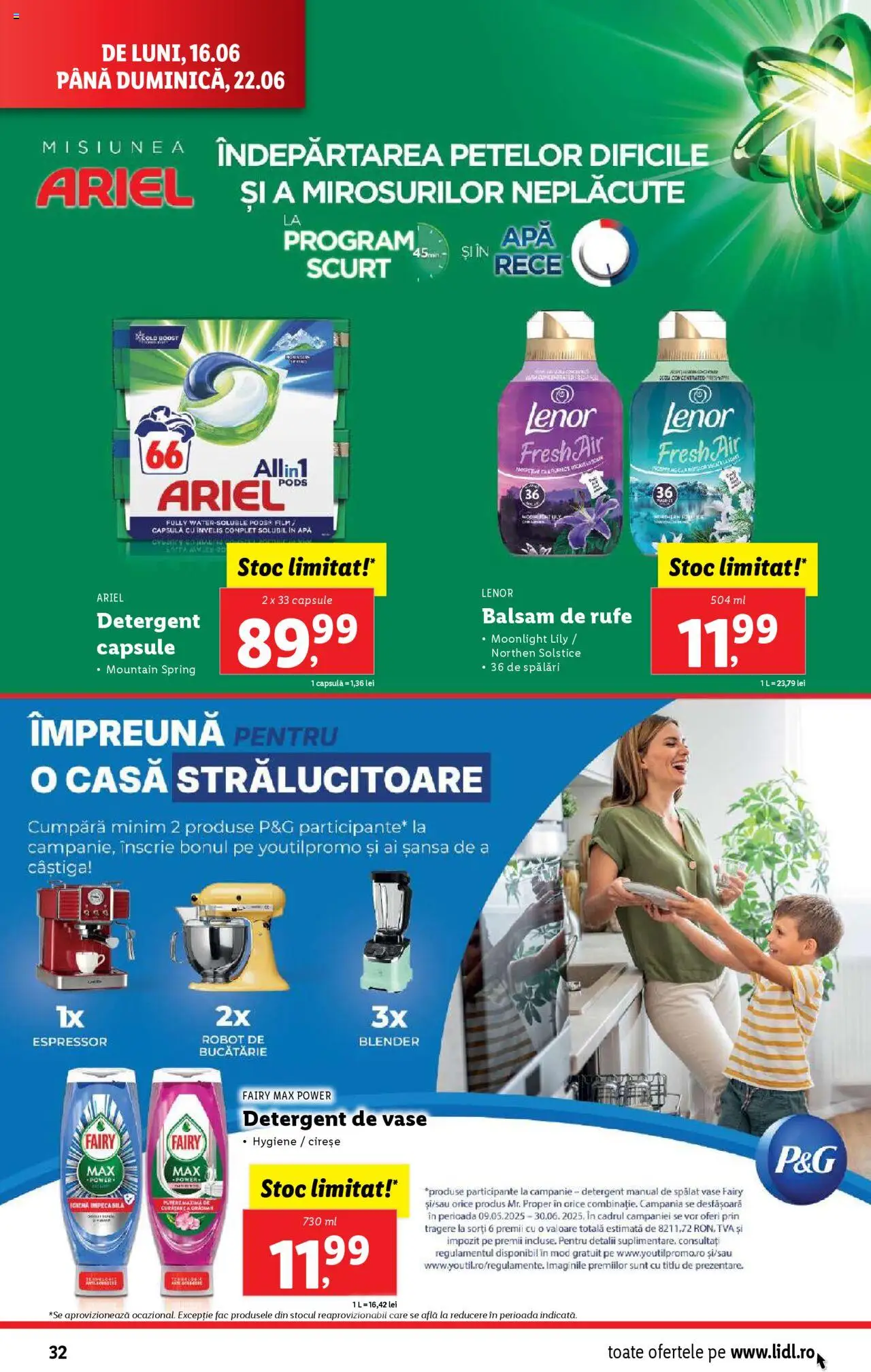 Catalog LIDL 16 - 21 Iunie 2025 | Pagina 32 | Produse: Robot de bucătarie, Blender, Detergent de vase, Robot