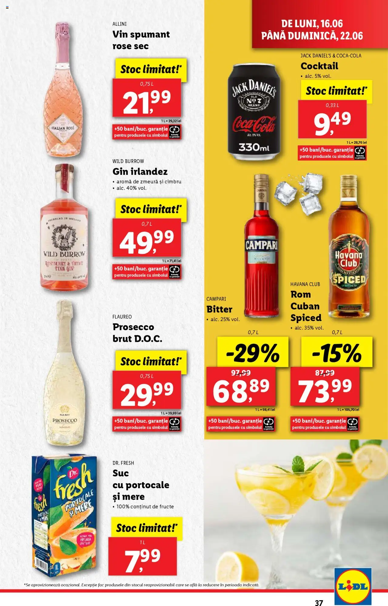 Catalog LIDL 16 - 21 Iunie 2025 | Pagina 37 | Produse: Portocale, Cocktail, Gin, Fructe