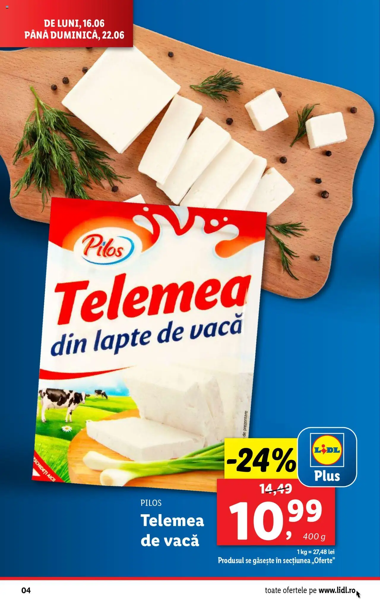 Catalog LIDL 16 - 21 Iunie 2025 | Pagina 4 | Produse: Toplar, Lapte