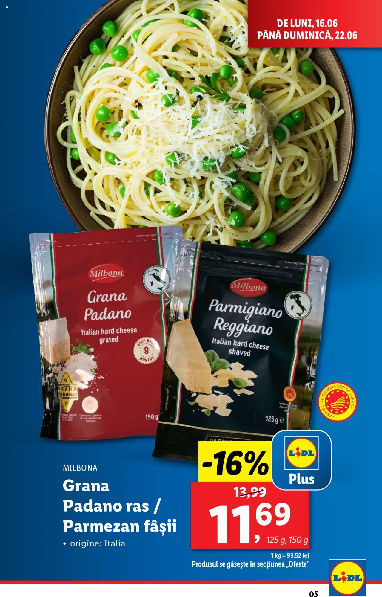Catalog LIDL 16 - 21 Iunie 2025 | Pagina 5 | Produse: Parmezan