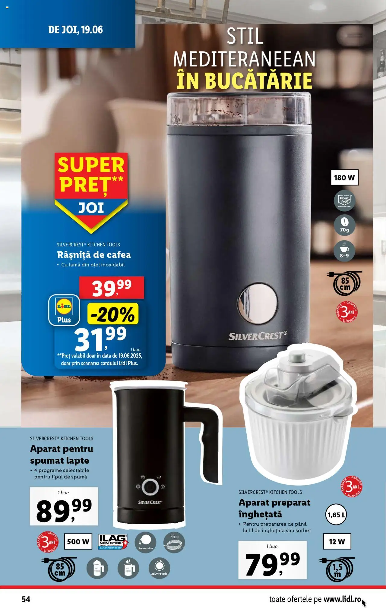 Catalog LIDL 16 - 21 Iunie 2025 | Pagina 54 | Produse: Bucătărie, Lapte, Cafea, Înghețată
