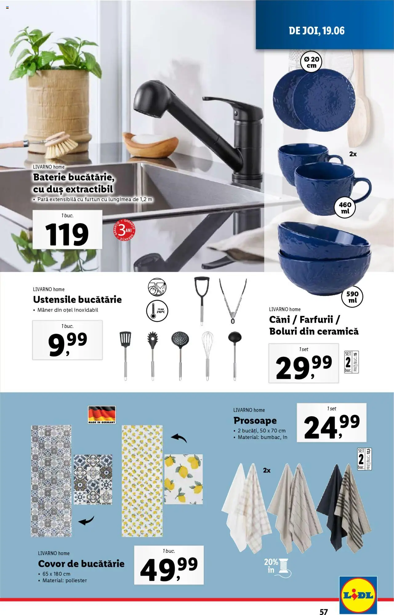 Catalog LIDL 16 - 21 Iunie 2025 | Pagina 57 | Produse: Pară, Mâner, Bucătărie, Covor