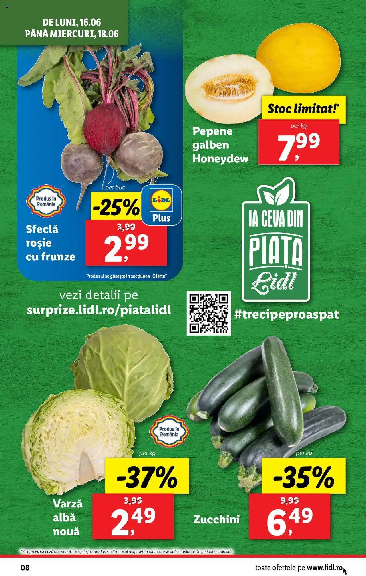 Catalog LIDL 16 - 21 Iunie 2025 | Pagina 8 | Produse: Varză, Sfeclă