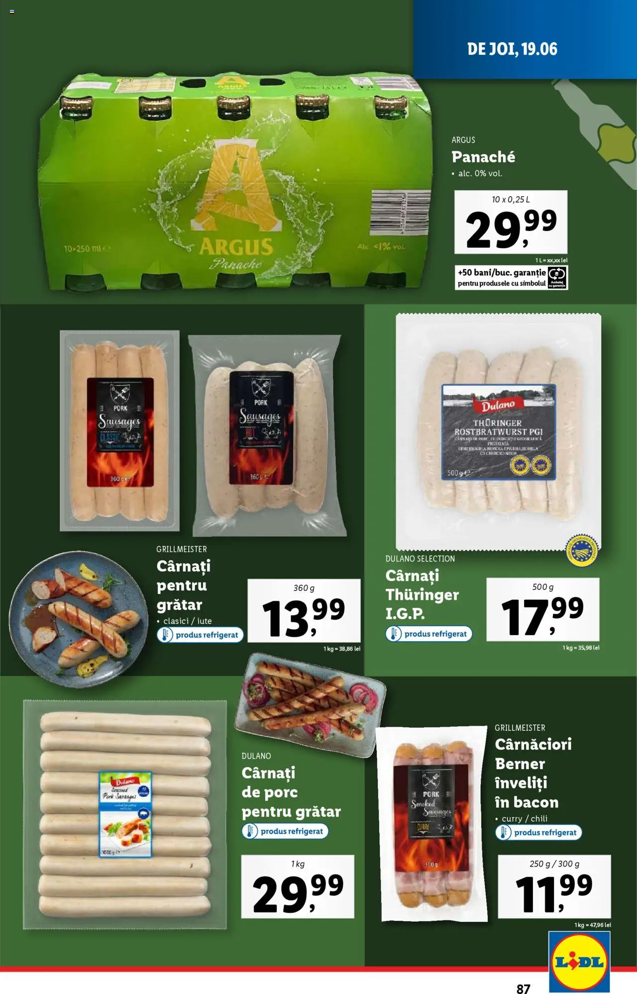 Catalog LIDL 16 - 21 Iunie 2025 | Pagina 87 | Produse: Grătar, Bacon, Cârnați