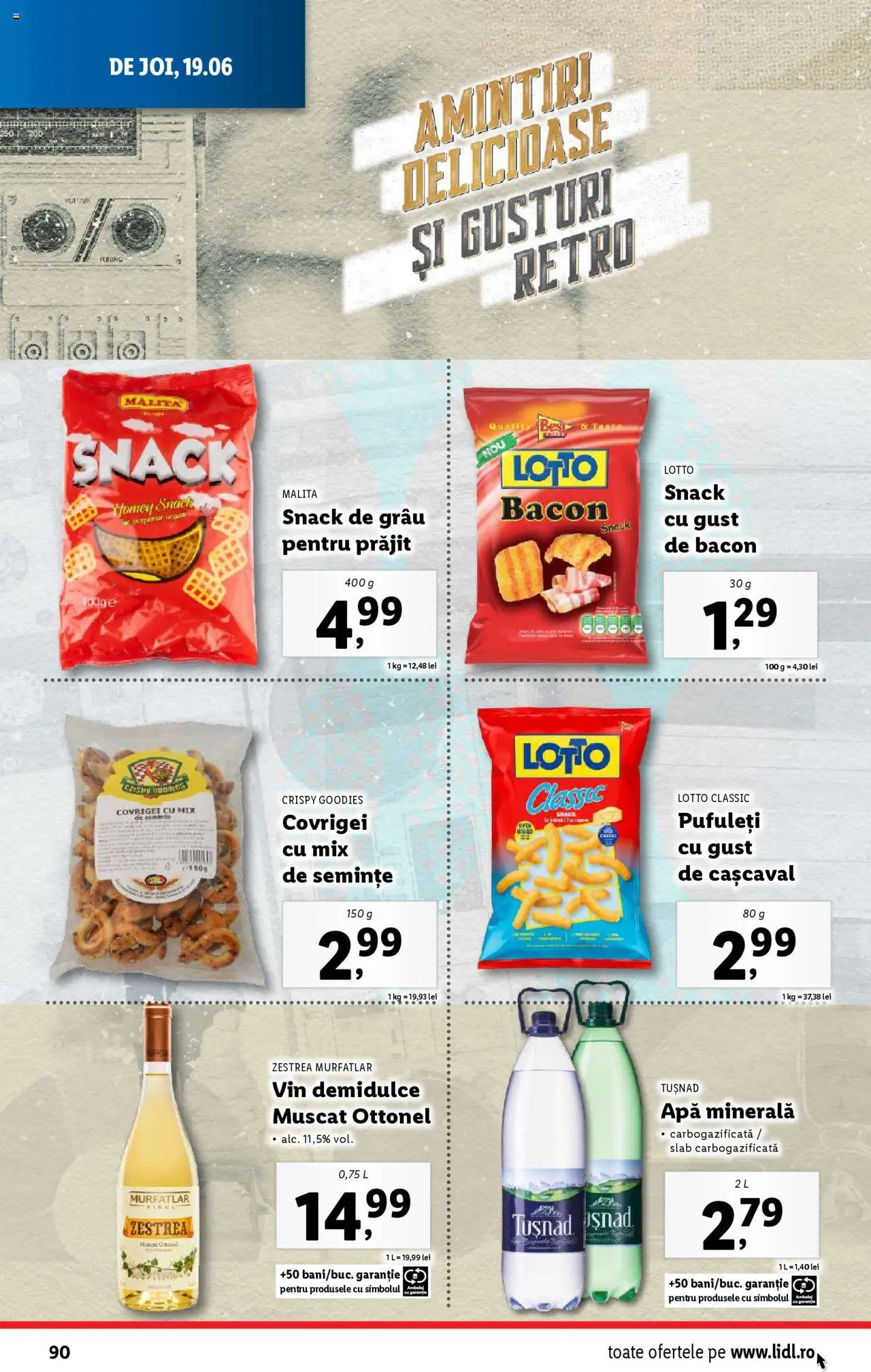 Catalog LIDL 16 - 21 Iunie 2025 | Pagina 90 | Produse: Yazı tahtası kalemi, Vin, Pufuleți, Apă