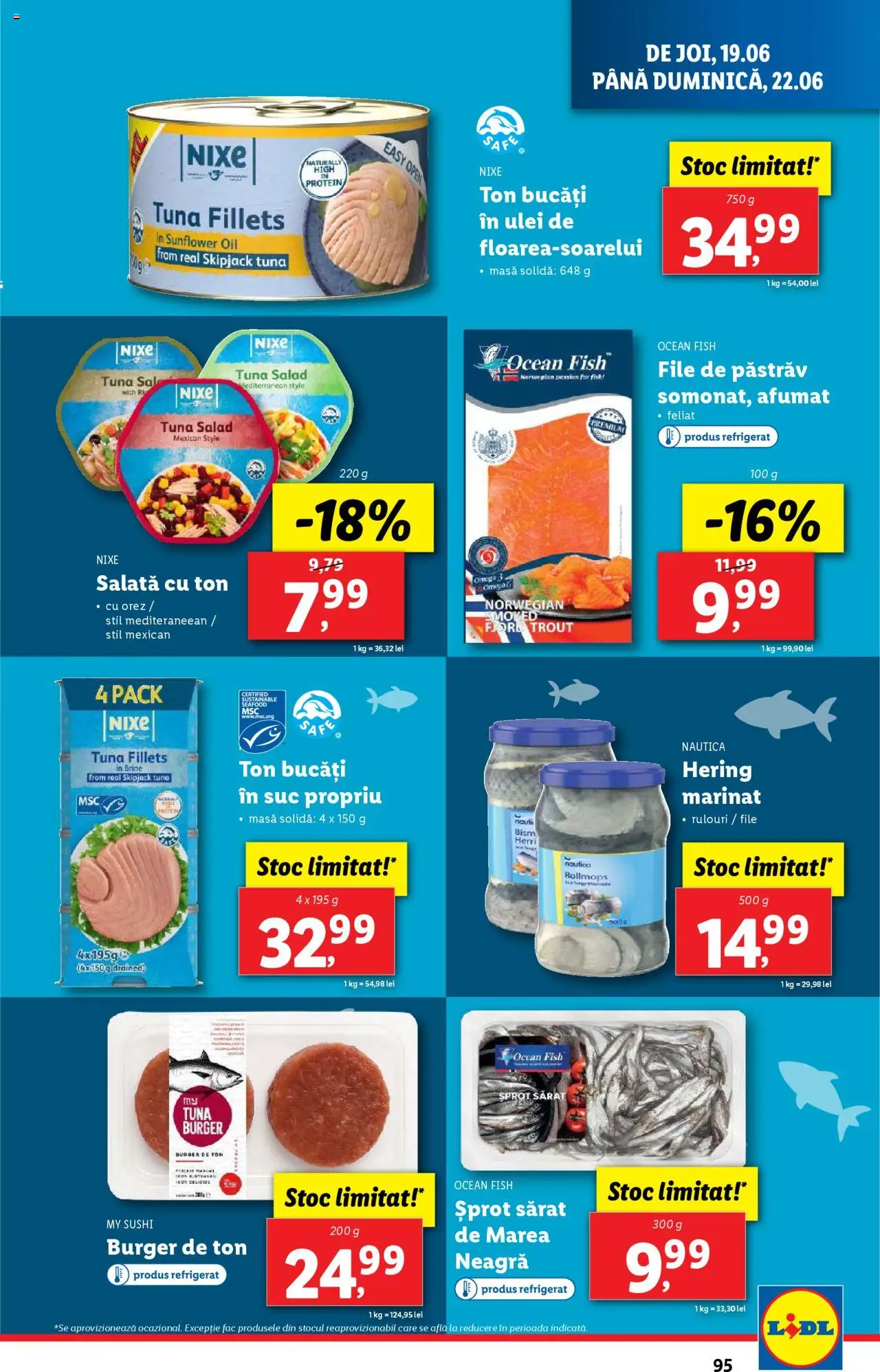 Catalog LIDL 16 - 21 Iunie 2025 | Pagina 95 | Produse: Sushi, Ulei, Burger, Salată