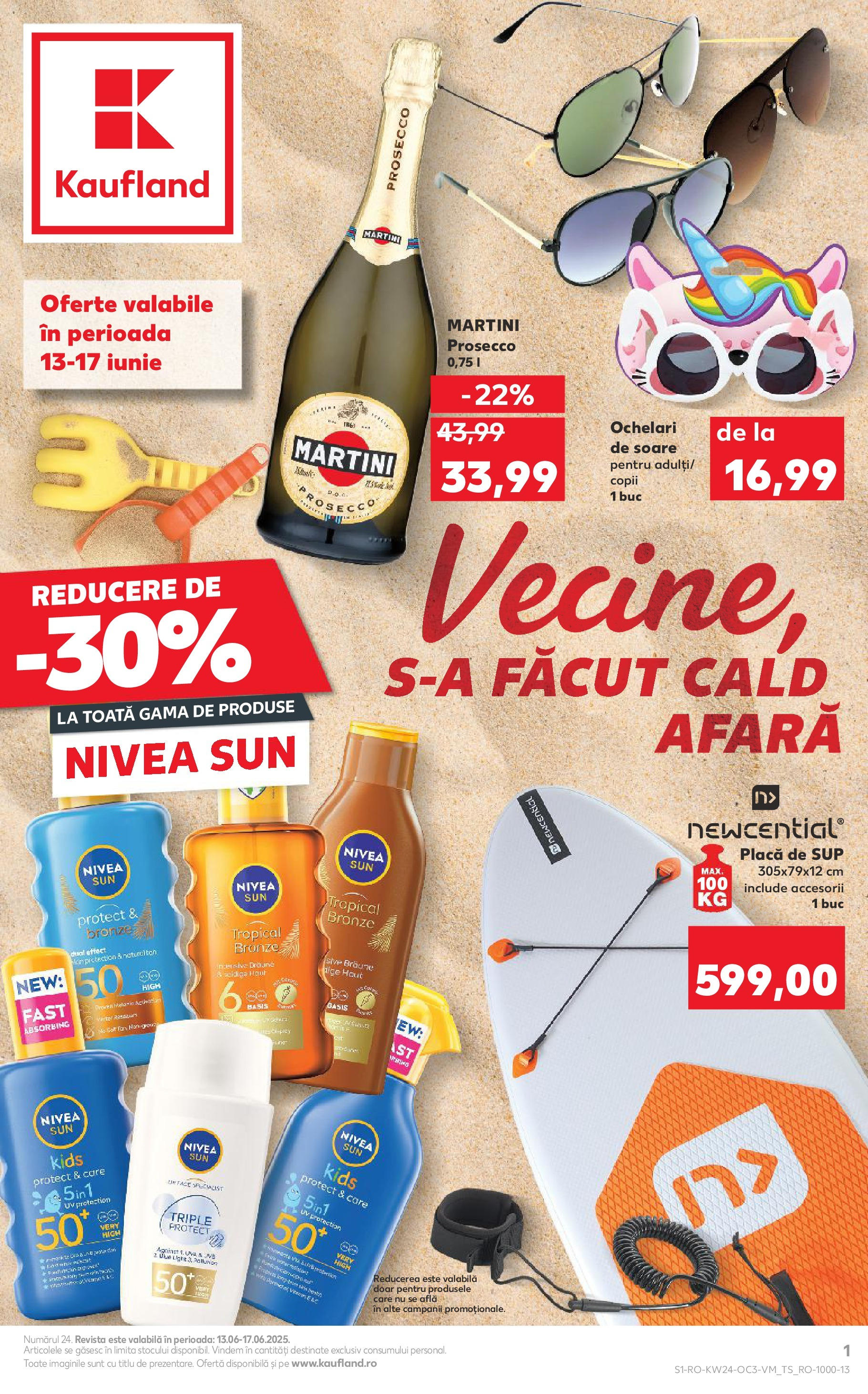 Catalog Kaufland 13 - 16 Iunie 2025 | Pagina 1 | Produse: Ochelari, Yulaf, Prosecco