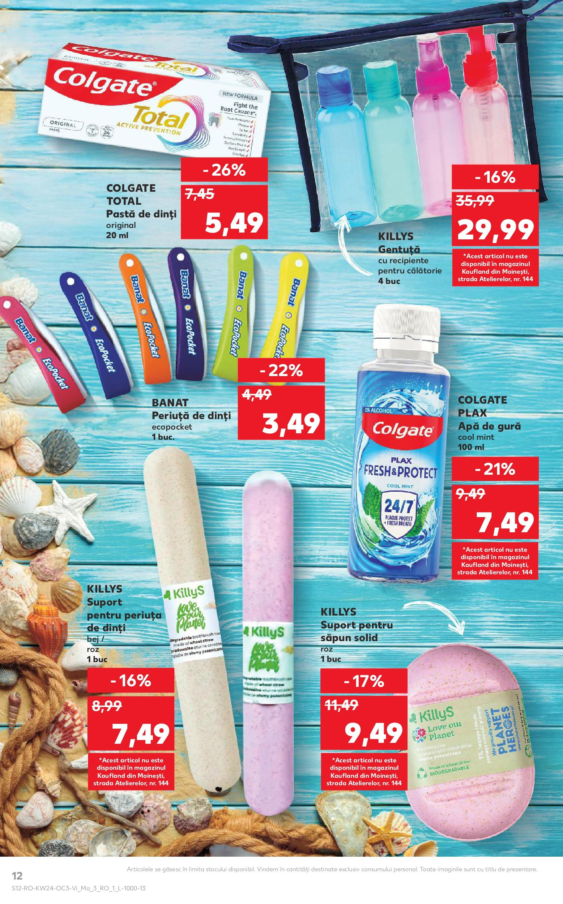Catalog Kaufland 13 - 16 Iunie 2025 | Pagina 12 | Produse: Periuță de dinți, Apă de gură, Paste, Apă