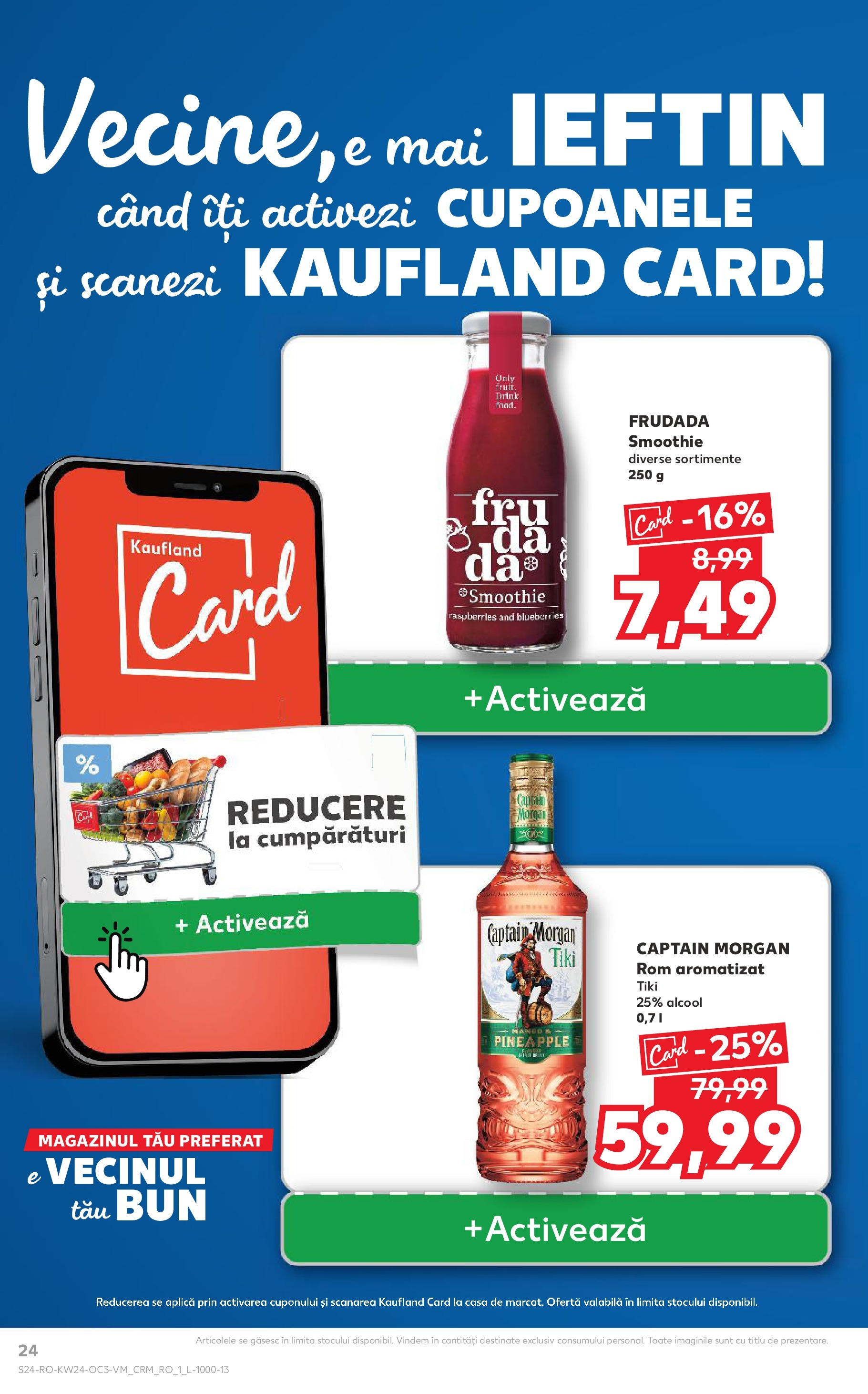 Catalog Kaufland 13 - 16 Iunie 2025 | Pagina 24 | Produse: Rom, Smoothie, Mango