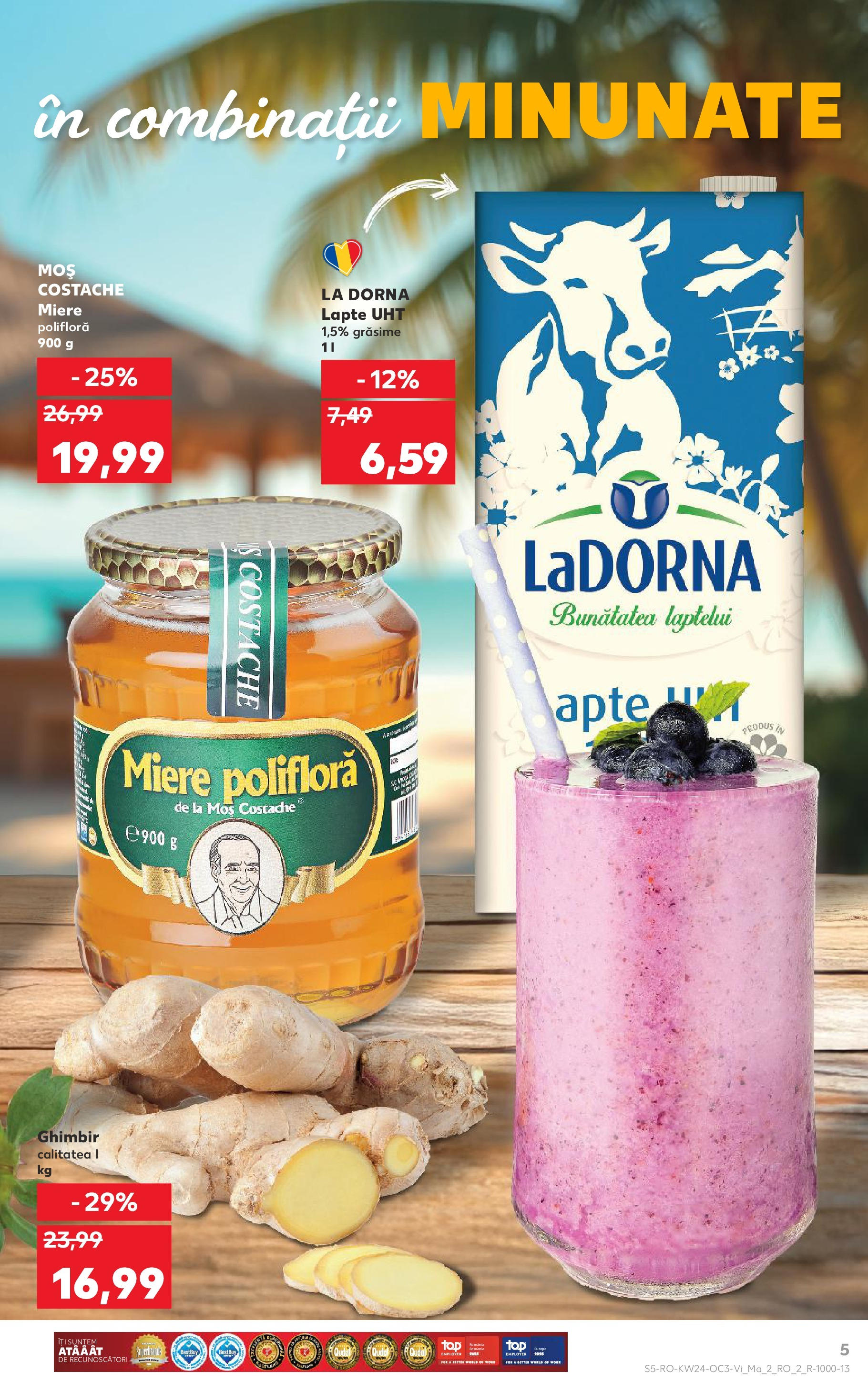 Catalog Kaufland 13 - 16 Iunie 2025 | Pagina 5 | Produse: Miere polifloră, Lapte