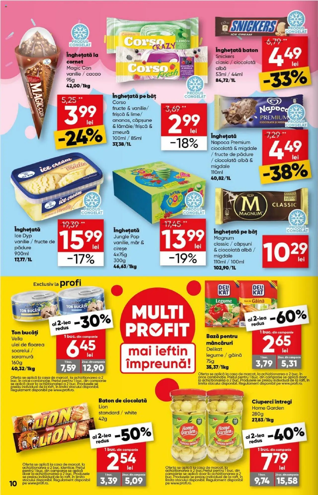 Catalog Profi 11 - 23 Iunie 2025 | Pagina 10 | Produse: Ciocolată, Cacao, Înghețată, Legume