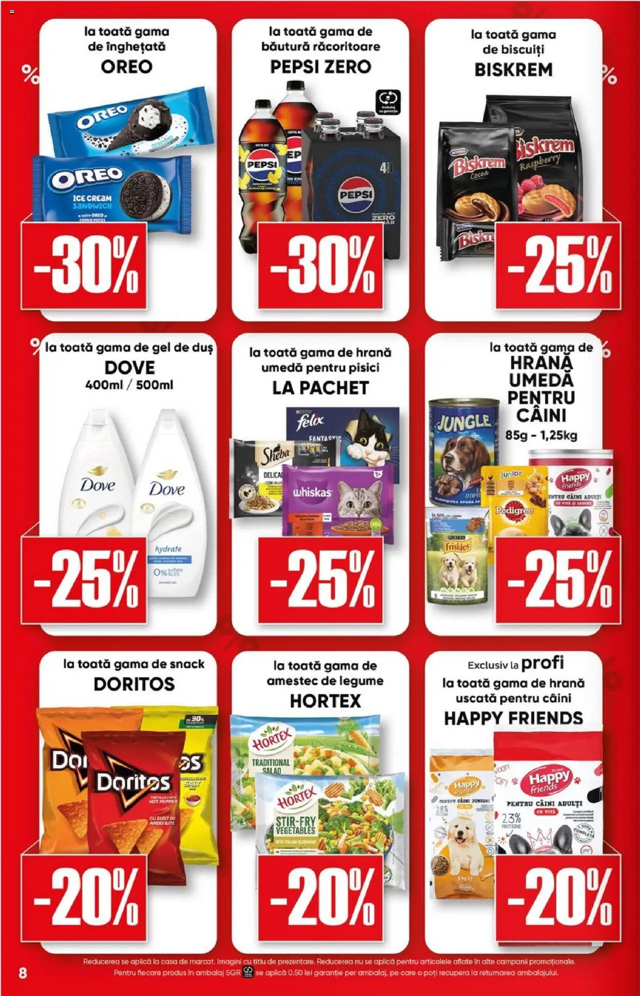 Catalog Profi 11 - 23 Iunie 2025 | Pagina 8 | Produse: Duș, Gel de duș, Biscuiți, Înghețată