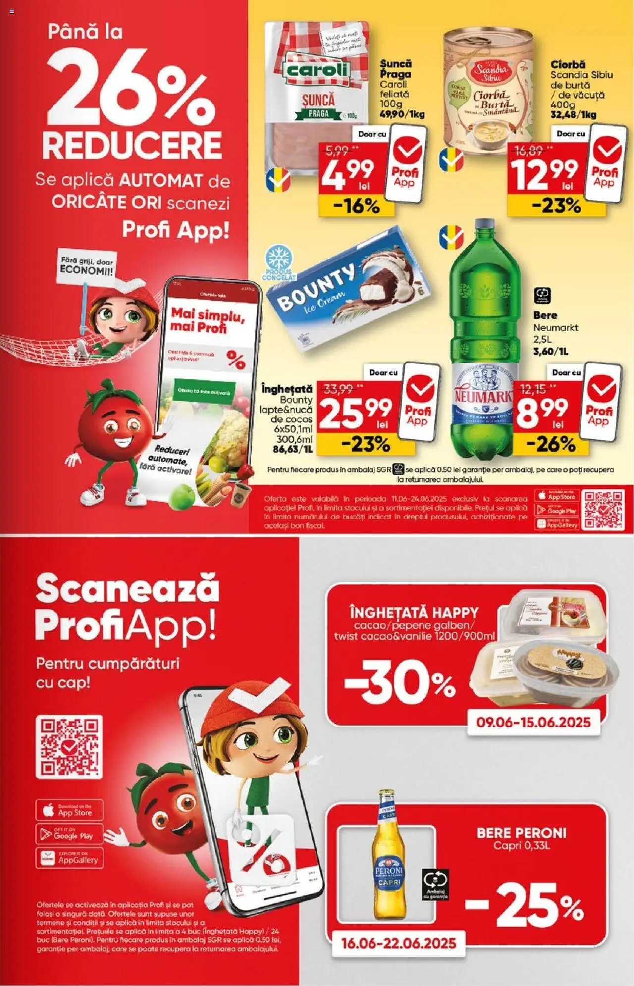 Catalog Profi 11 - 23 Iunie 2025 | Pagina 3 | Produse: Șuncă, Bere, Înghețată