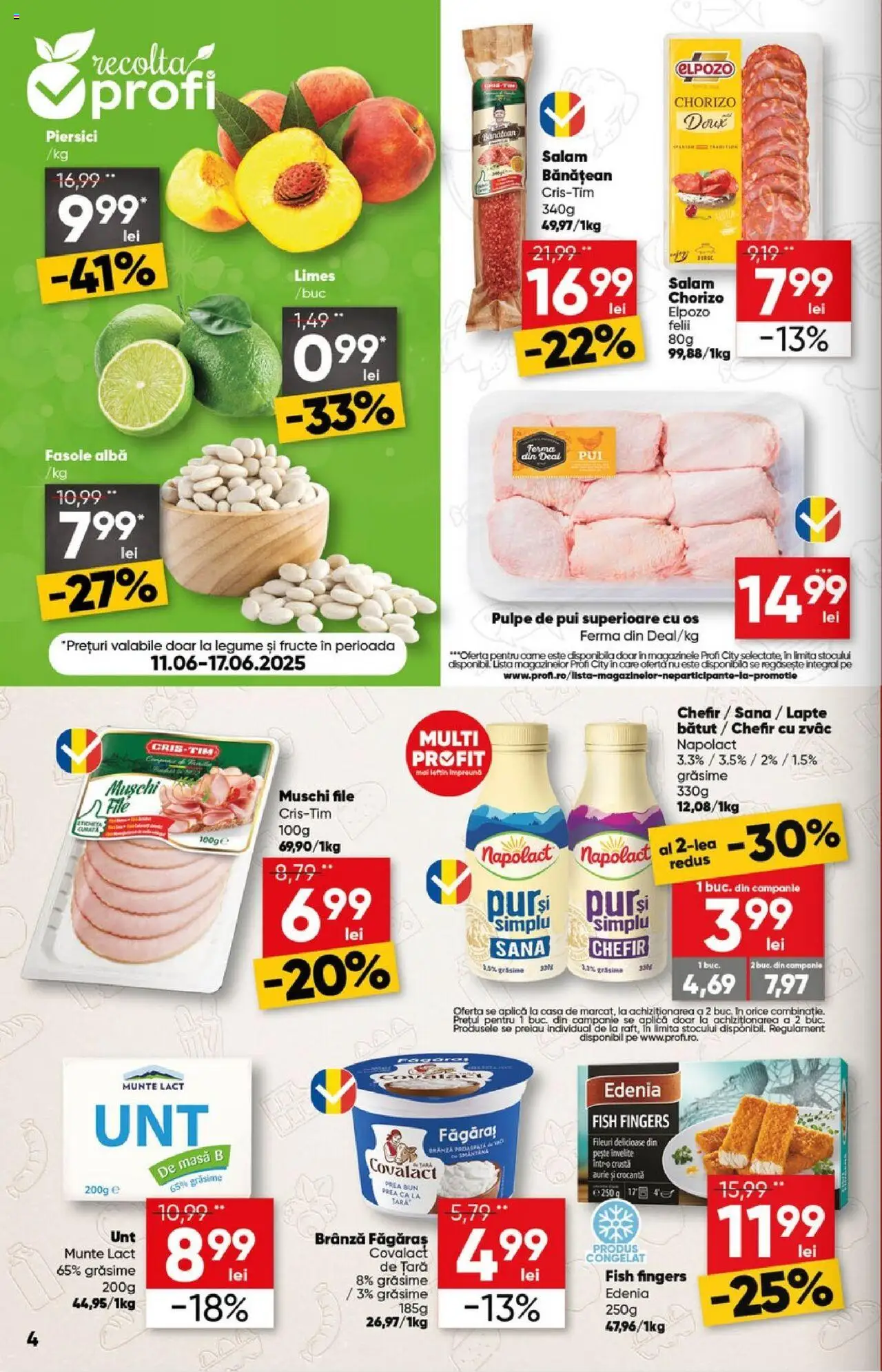 Catalog Profi 11 - 23 Iunie 2025 | Pagina 4 | Produse: Masă, Hacıyatmaz Kedi Oyuncağı, Lapte, Brânză
