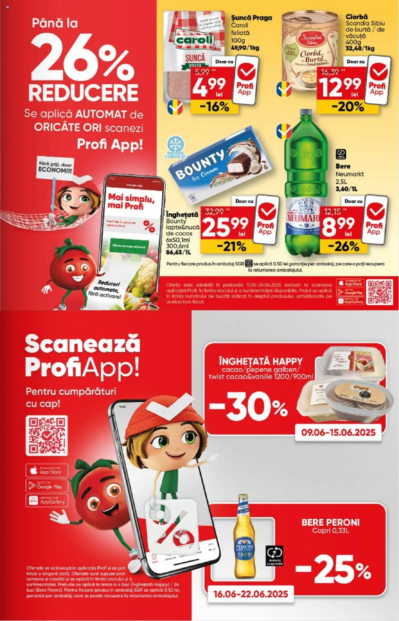 Catalog Profi 11 - 23 Iunie 2025 | Pagina 5 | Produse: Cremă, Șuncă, Bere, Înghețată