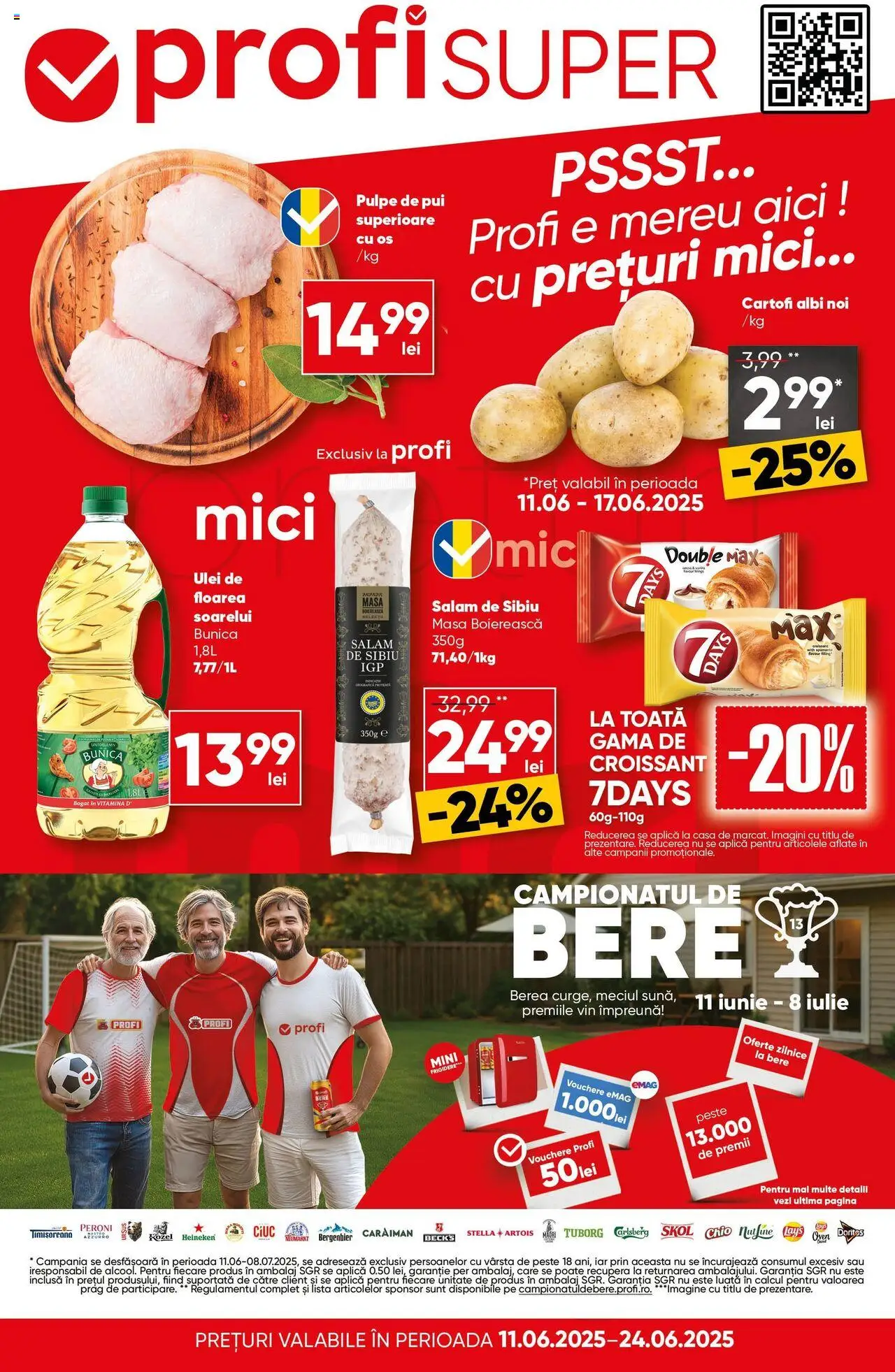 Catalog Profi 11 - 23 Iunie 2025 | Pagina 1 | Produse: Mici, Ulei, Bere, Pește