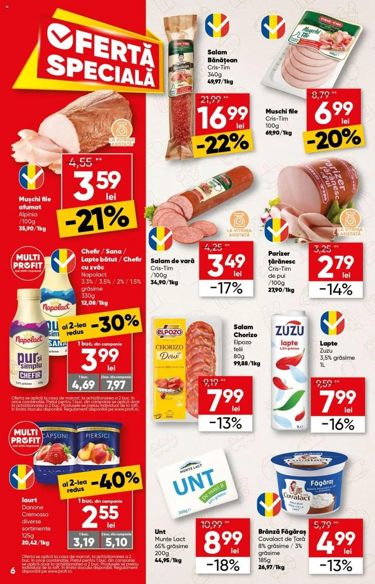 Catalog Profi 11 - 23 Iunie 2025 | Pagina 6 | Produse: Masă, Vitrină, Brânză, Salam