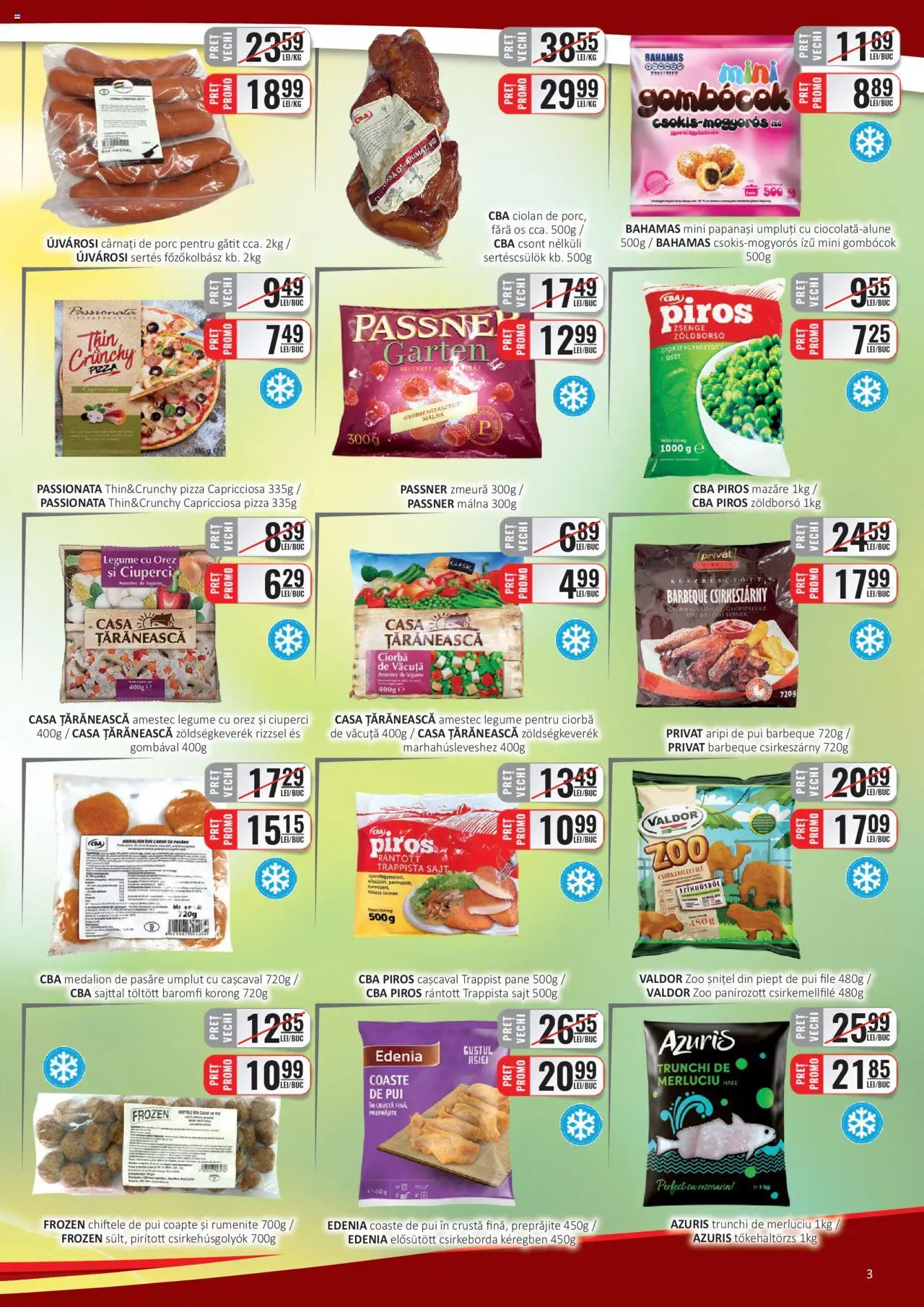 Catalog CBA 16 - 29 Iunie 2025 | Pagina 3 | Produse: Zmeură, Orez, Legume, Cârnați