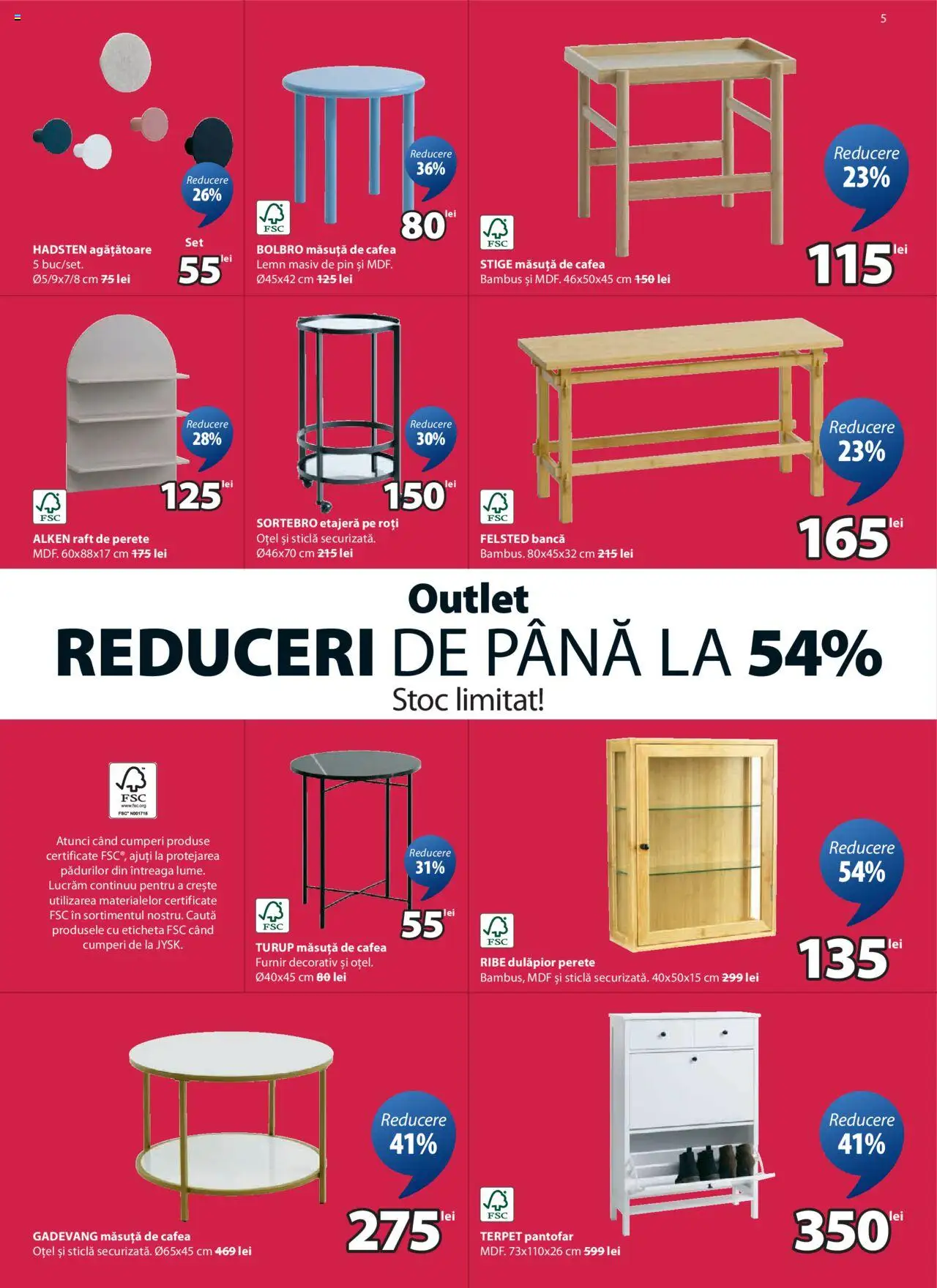 Catalog JYSK 12 - 24 Iunie 2025 | Pagina 5 | Produse: Raft, Măsuță de cafea, Etajeră, Cafea