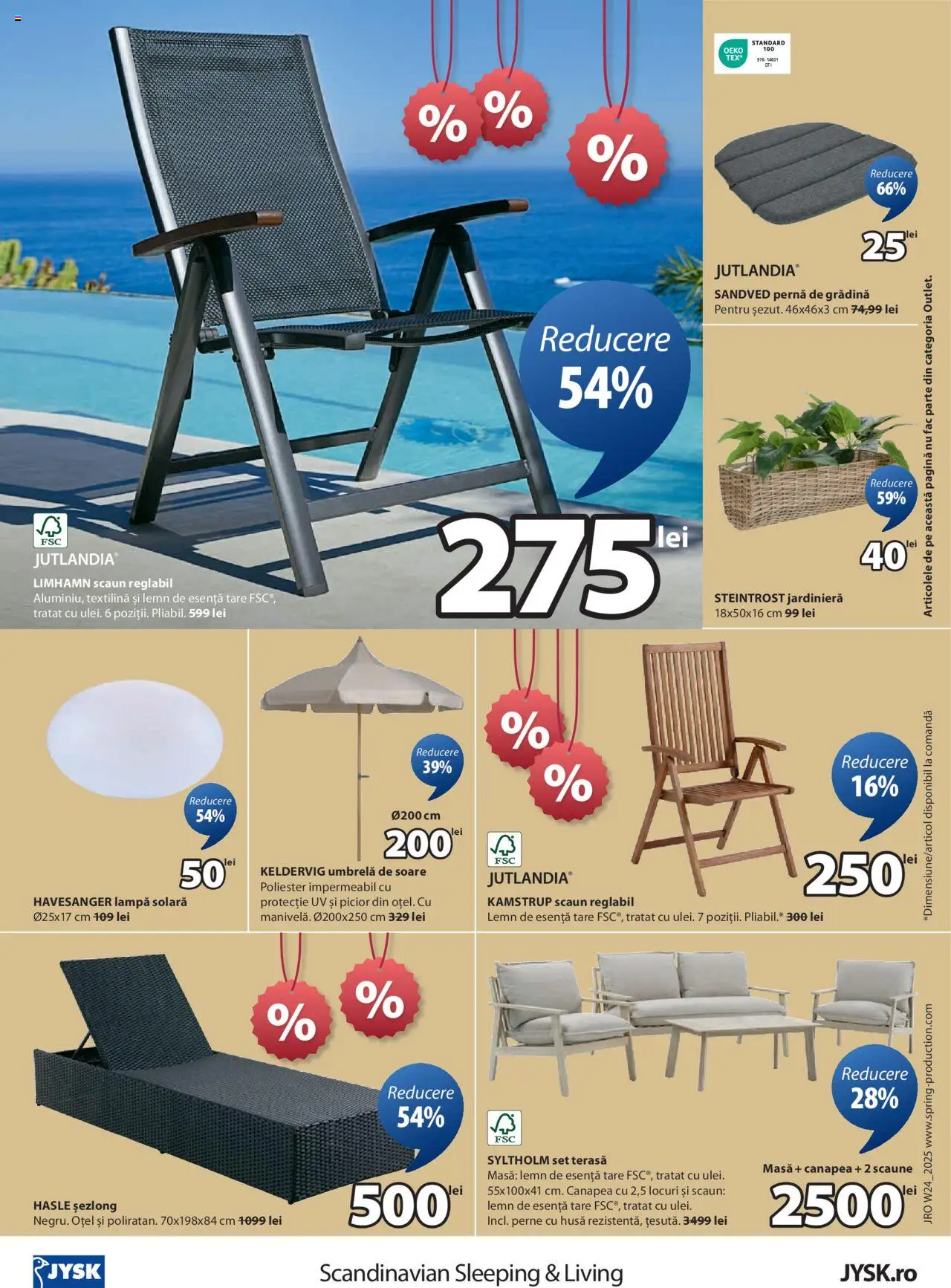 Catalog JYSK 12 - 24 Iunie 2025 | Pagina 8 | Produse: Pernă, Șezlong, Scaun, Lampă
