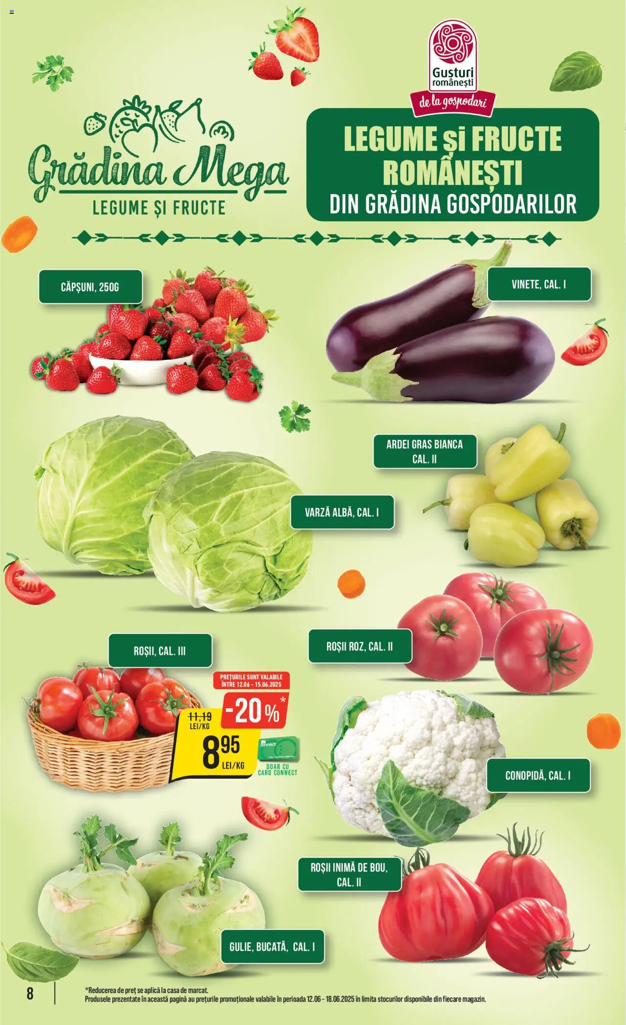 Catalog Mega Image 12 - 17 Iunie 2025 | Pagina 8 | Produse: Varză, Ardei, Legume, Fructe