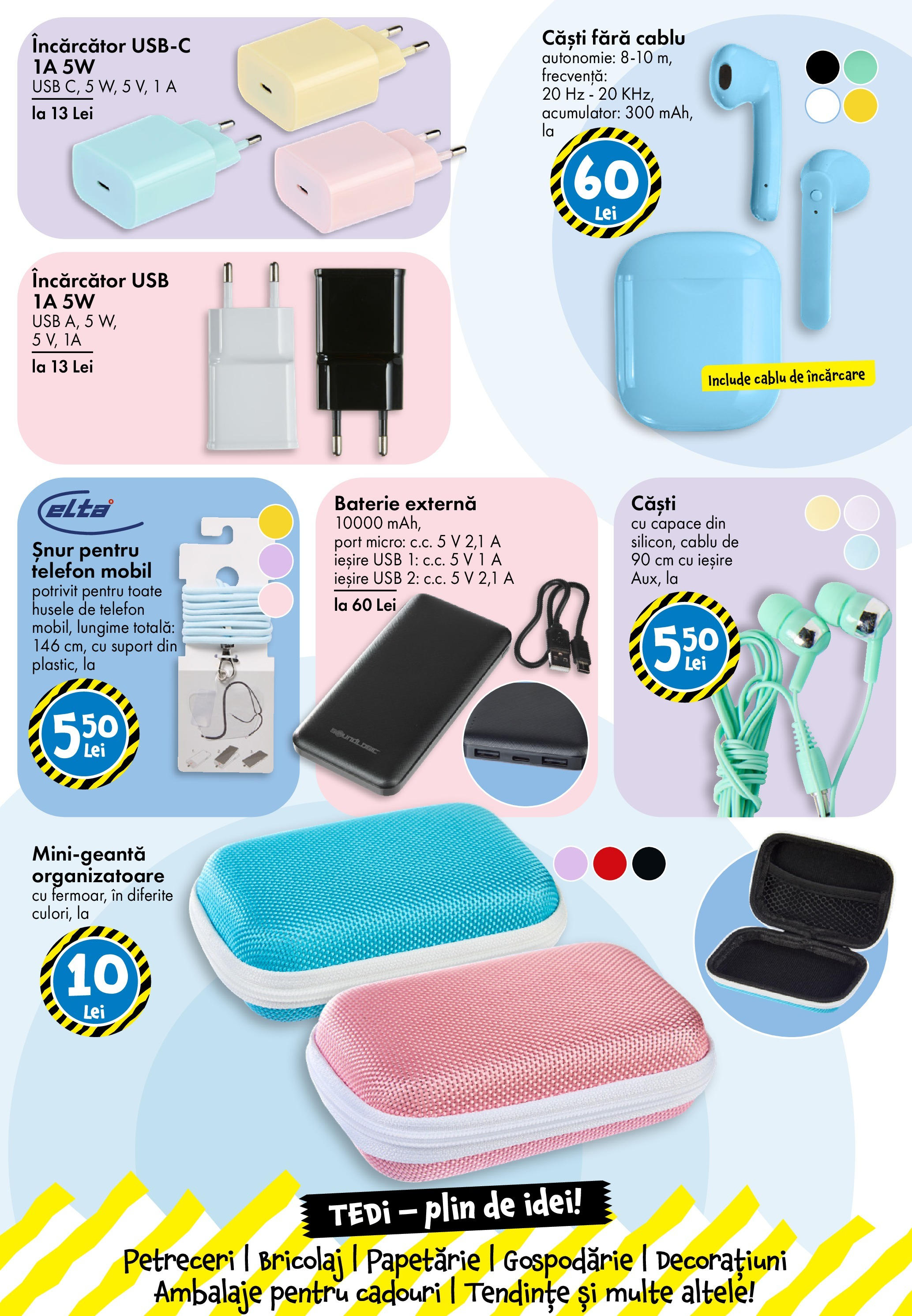 Catalog TEDi 13 - 20 Iunie 2025 | Pagina 25 | Produse: Telefon, Cablu, Usb, Baterie