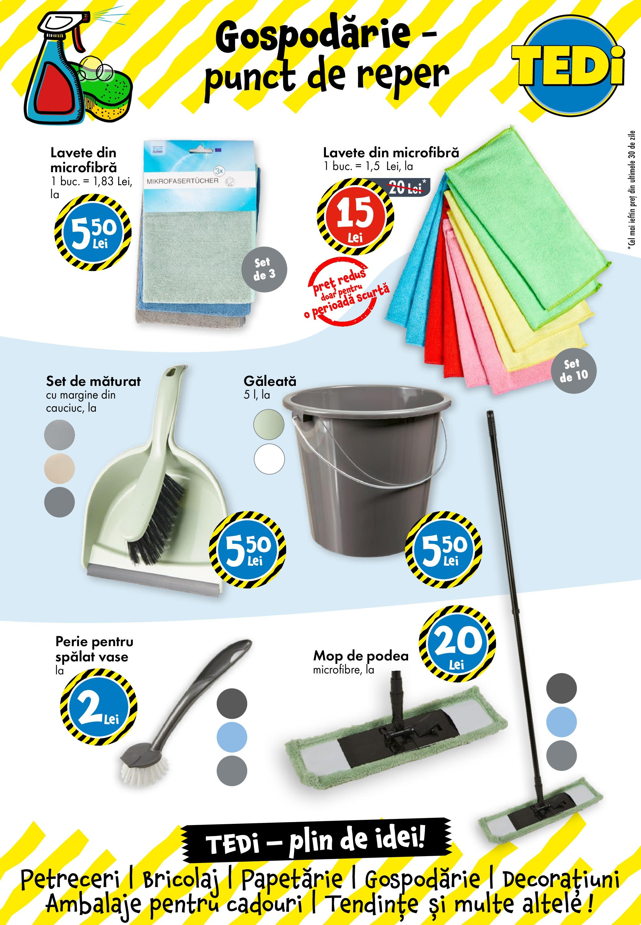 Catalog TEDi 19 - 25 Iunie 2025 | Pagina 8 | Produse: Mop, Perie, Lavete