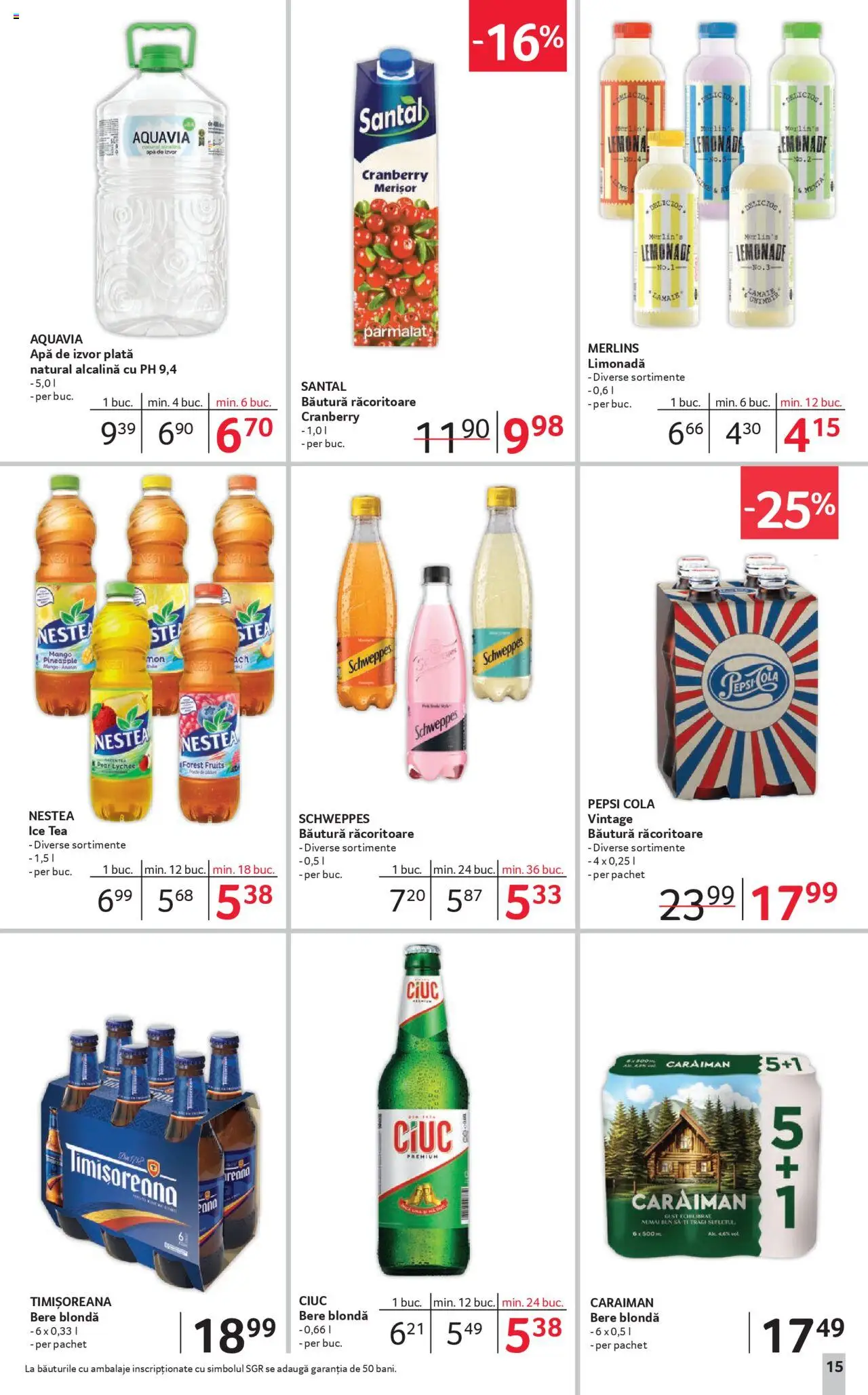 Catalog Selgros 13 - 25 Iunie 2025 | Pagina 15 | Produse: Sıcak su torbası, Bere, Ice tea, Apă
