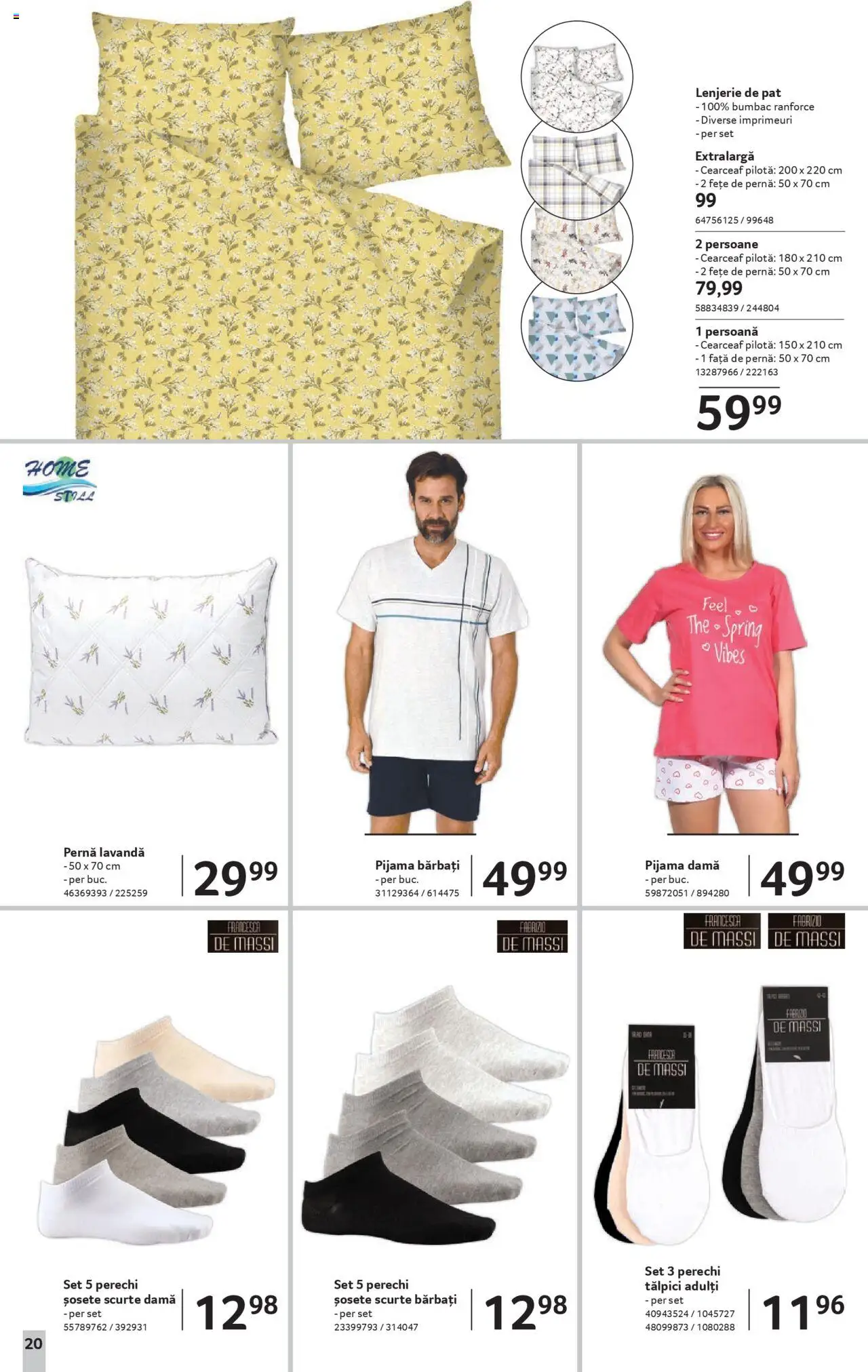 Catalog Selgros 13 - 25 Iunie 2025 | Pagina 20 | Produse: Tălpici, Pat, Lenjerie de pat, Pernă