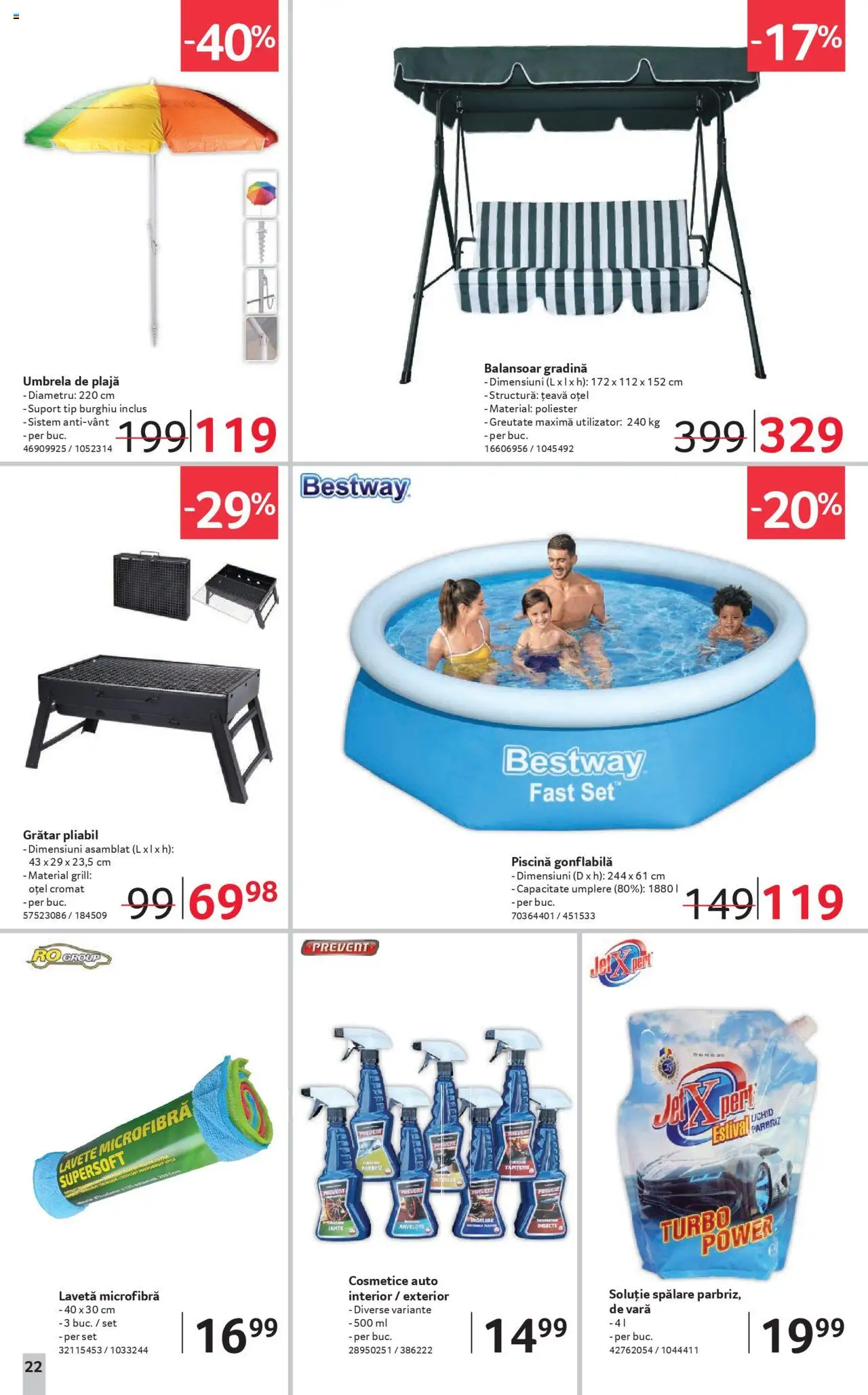 Catalog Selgros 13 - 25 Iunie 2025 | Pagina 22 | Produse: Grătar, Balansoar, Lavete, Țeavă