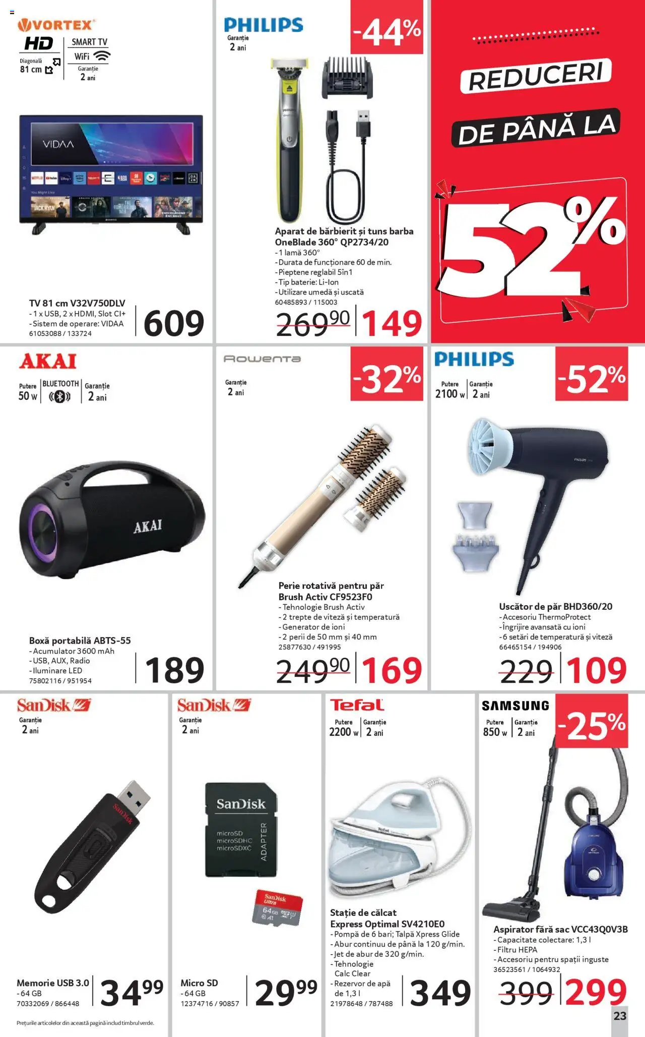 Catalog Selgros 13 - 25 Iunie 2025 | Pagina 23 | Produse: Perie rotativă, Uscător De Păr, Baterie, Boxă portabilă
