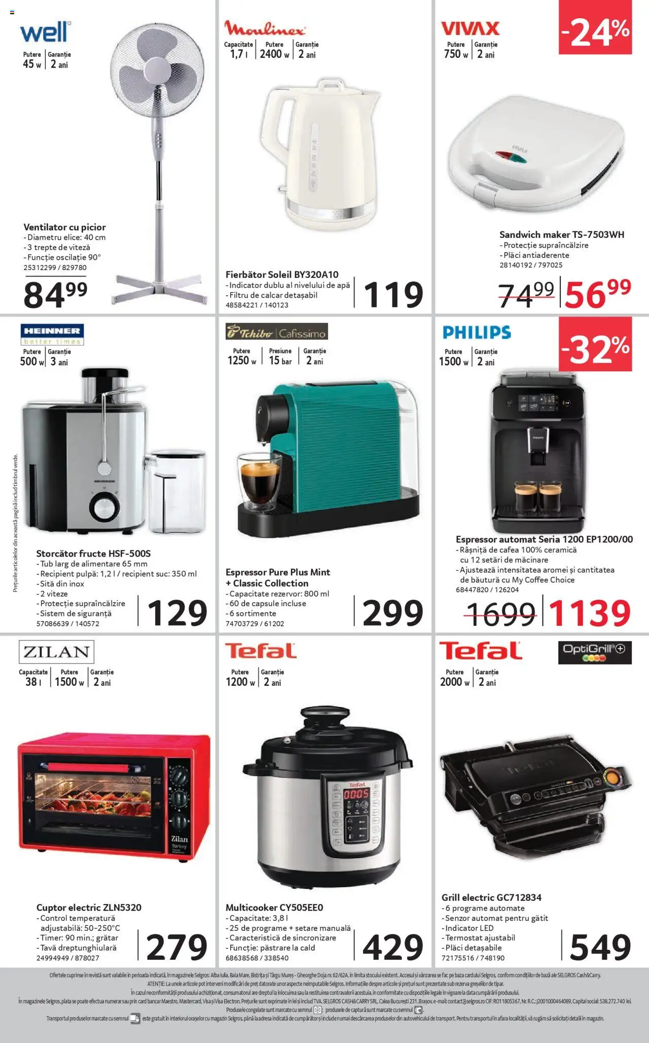 Catalog Selgros 13 - 25 Iunie 2025 | Pagina 24 | Produse: Cuptor, Grill, Storcător, Babak