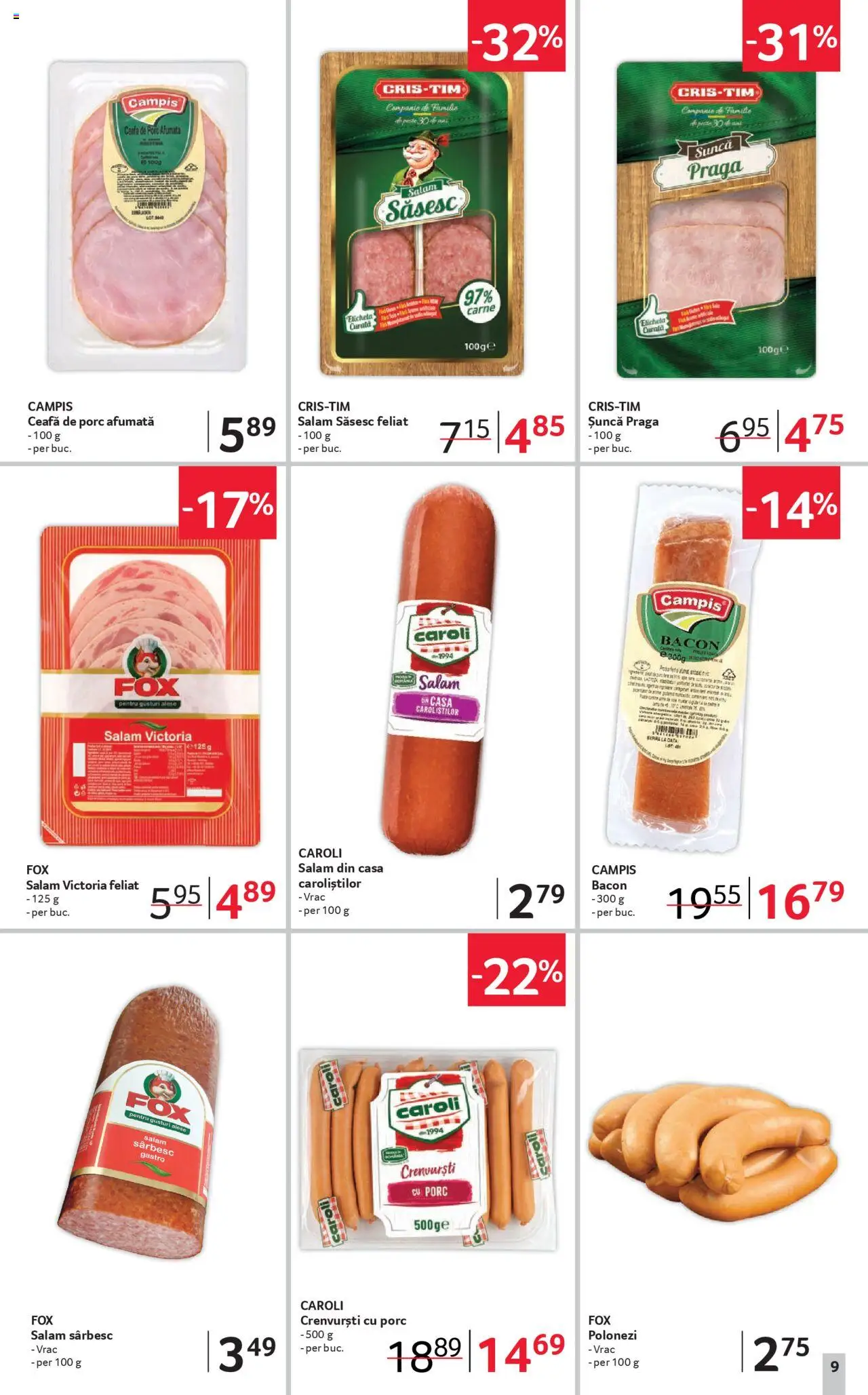 Catalog Selgros 13 - 25 Iunie 2025 | Pagina 9 | Produse: Keçeli kalem, Bacon, Salam, Șuncă