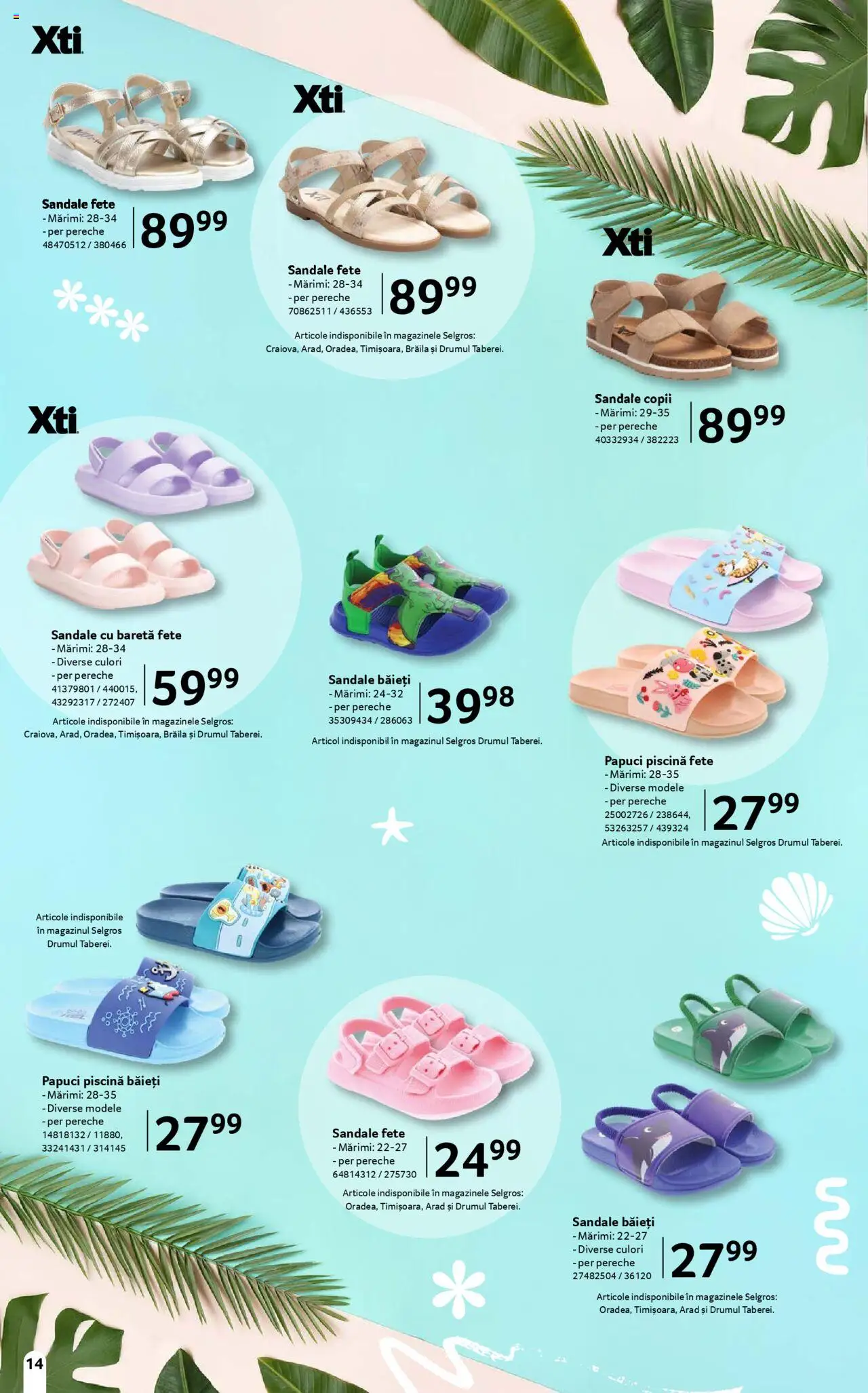 Catalog Selgros 13 Iunie - 9 Iulie 2025 | Pagina 14 | Produse: Piscină, Sandale, Papuci