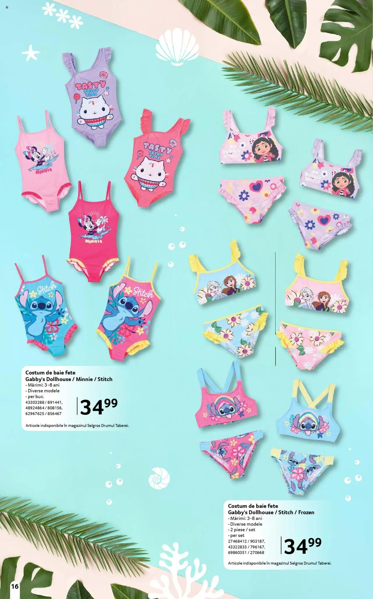 Catalog Selgros 13 Iunie - 9 Iulie 2025 | Pagina 16 | Produse: Costum de baie, Costum